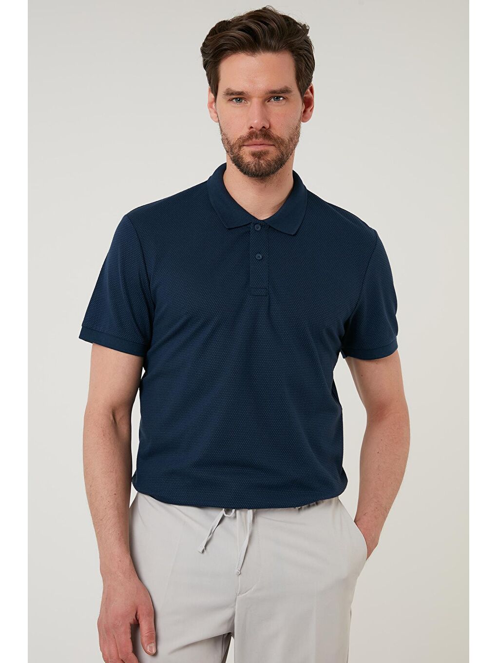 Buratti İndigo Regular Fit Pamuklu Düğmeli Polo T Shirt 5902326 - 2