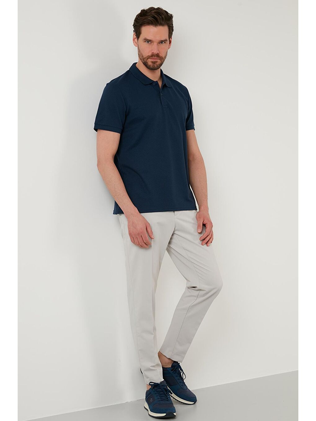 Buratti İndigo Regular Fit Pamuklu Düğmeli Polo T Shirt 5902326 - 3