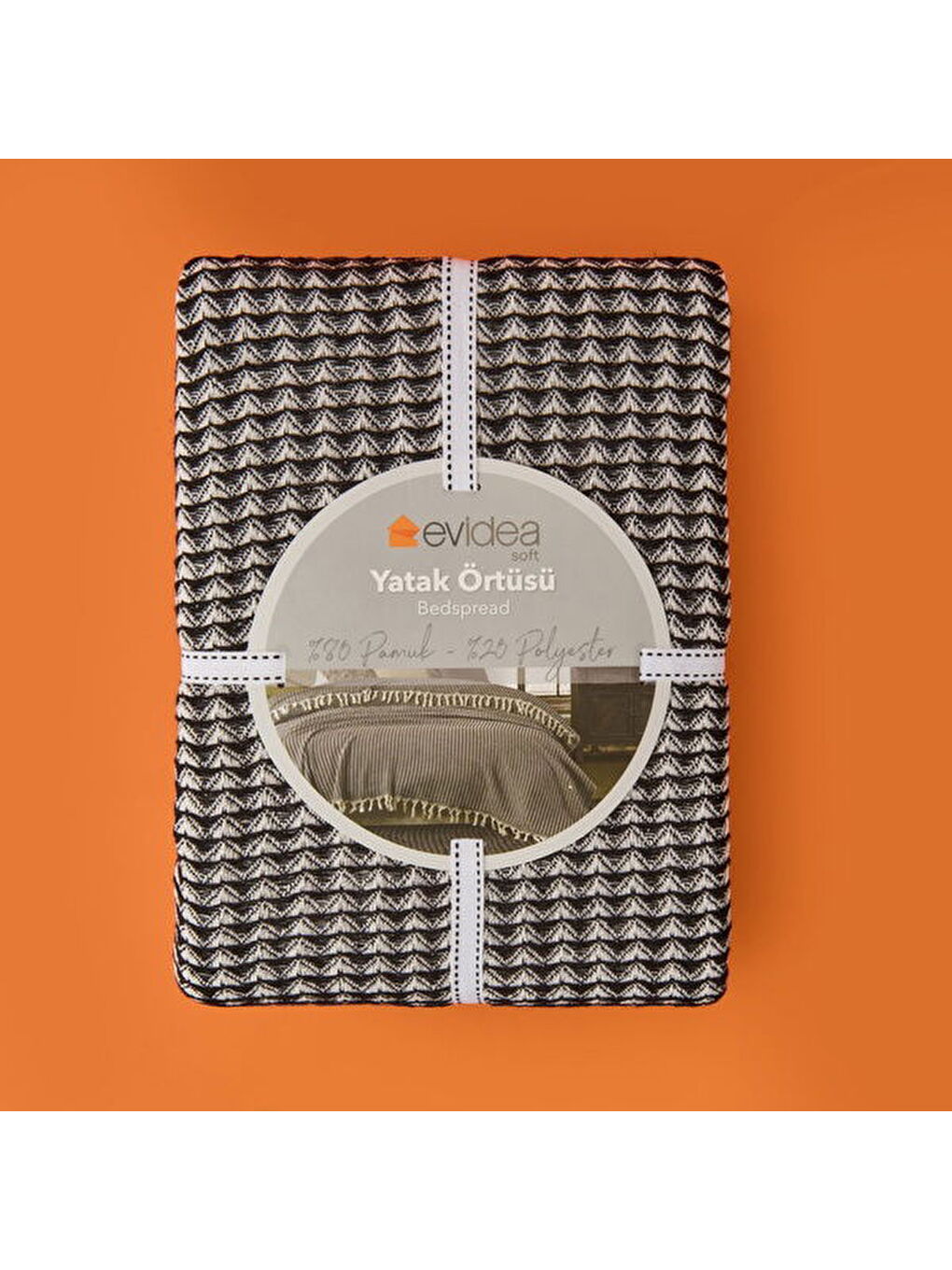 Soft Punto Çift Kişilik Yatak Örtüsü - Siyah - 200x230 cm-4