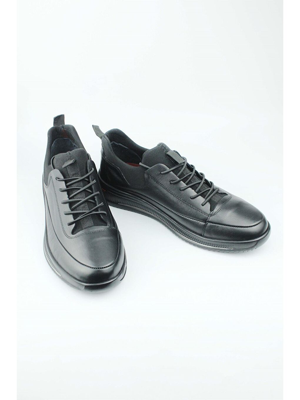 Siyah Legacy Hakiki Deri Lastik Bağcıklı Sneaker Erkek-2