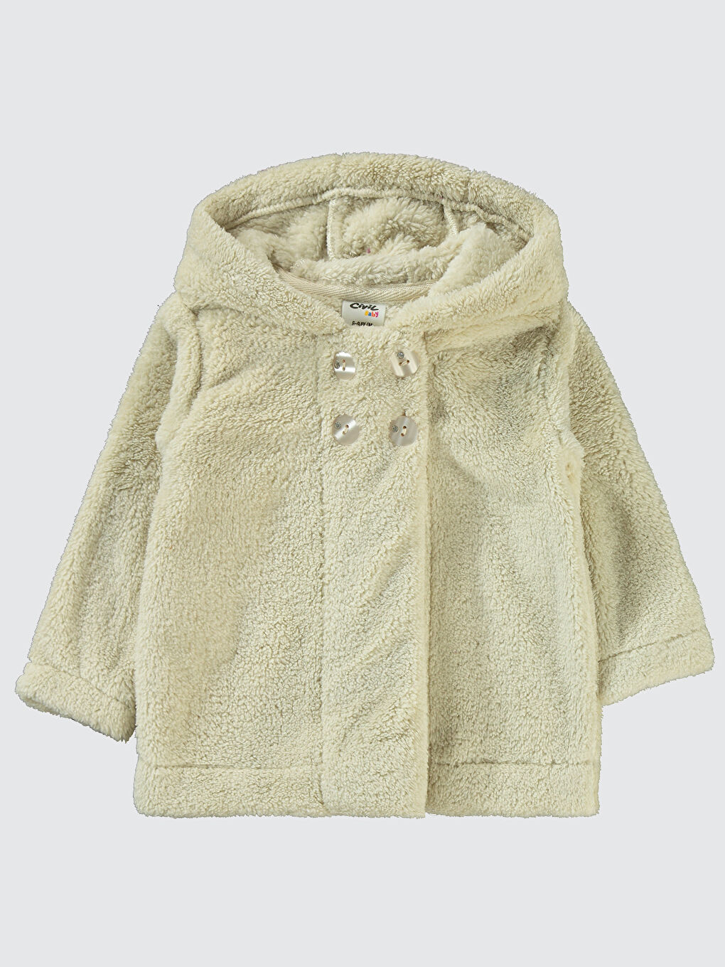 Kapüşonlu Hırka 6 18 Ay Bej