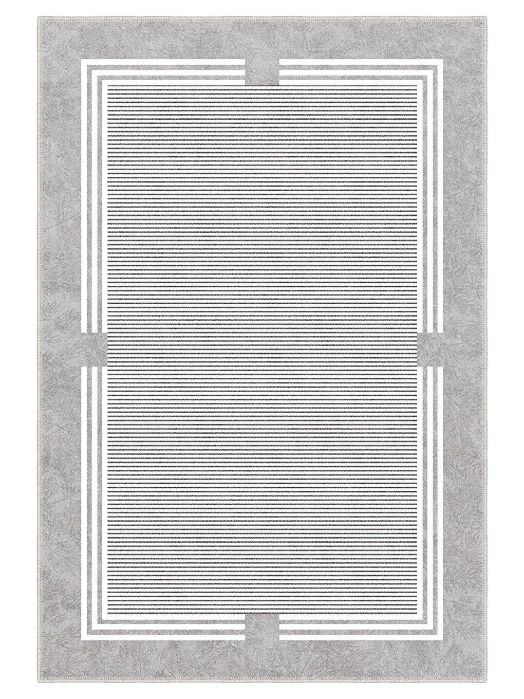 Gri Modern Dekoratif Yıkanabilir Kaymaz Taban Halı – İnce, Yumuşak Salon Halısı, Mutfak Halısı ve Yolluk
