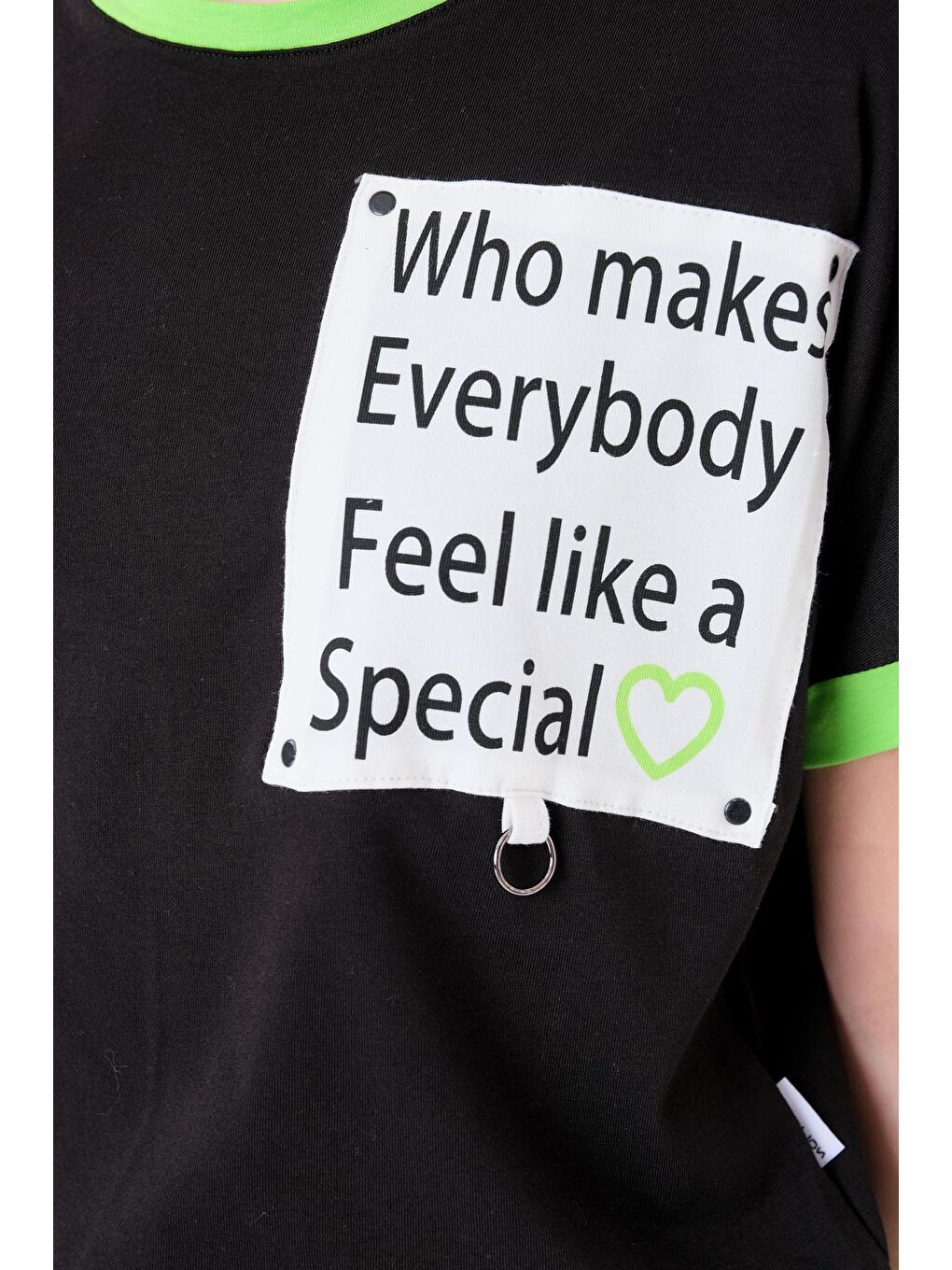 Siyah Kız Çocuk Garnili Şortlu Takım 8-14 Yaş T2047-4