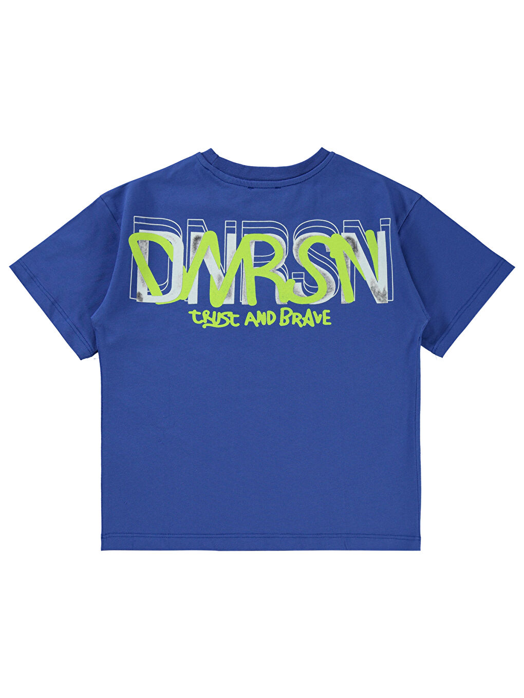 Boys Erkek Çocuk Tişört 10-13 Yaş Saks Mavisi-1