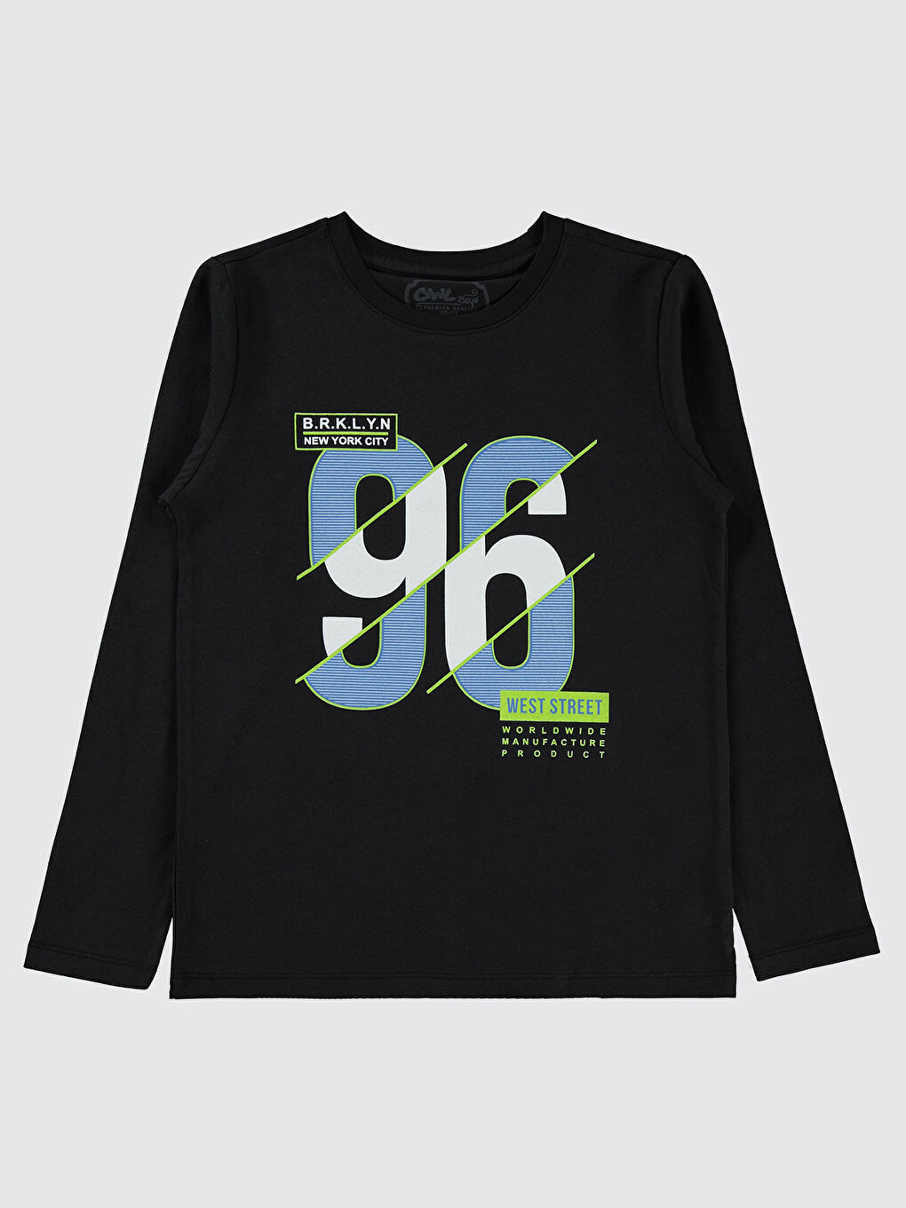 Erkek Çocuk Sweatshirt 10-13 Yaş Siyah