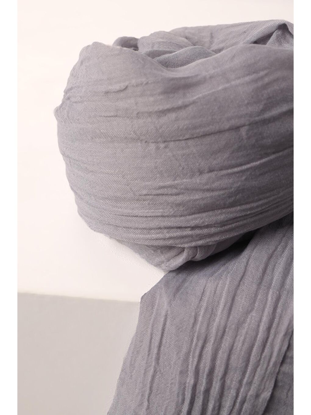 Gri Olay Pamuk Şal-4