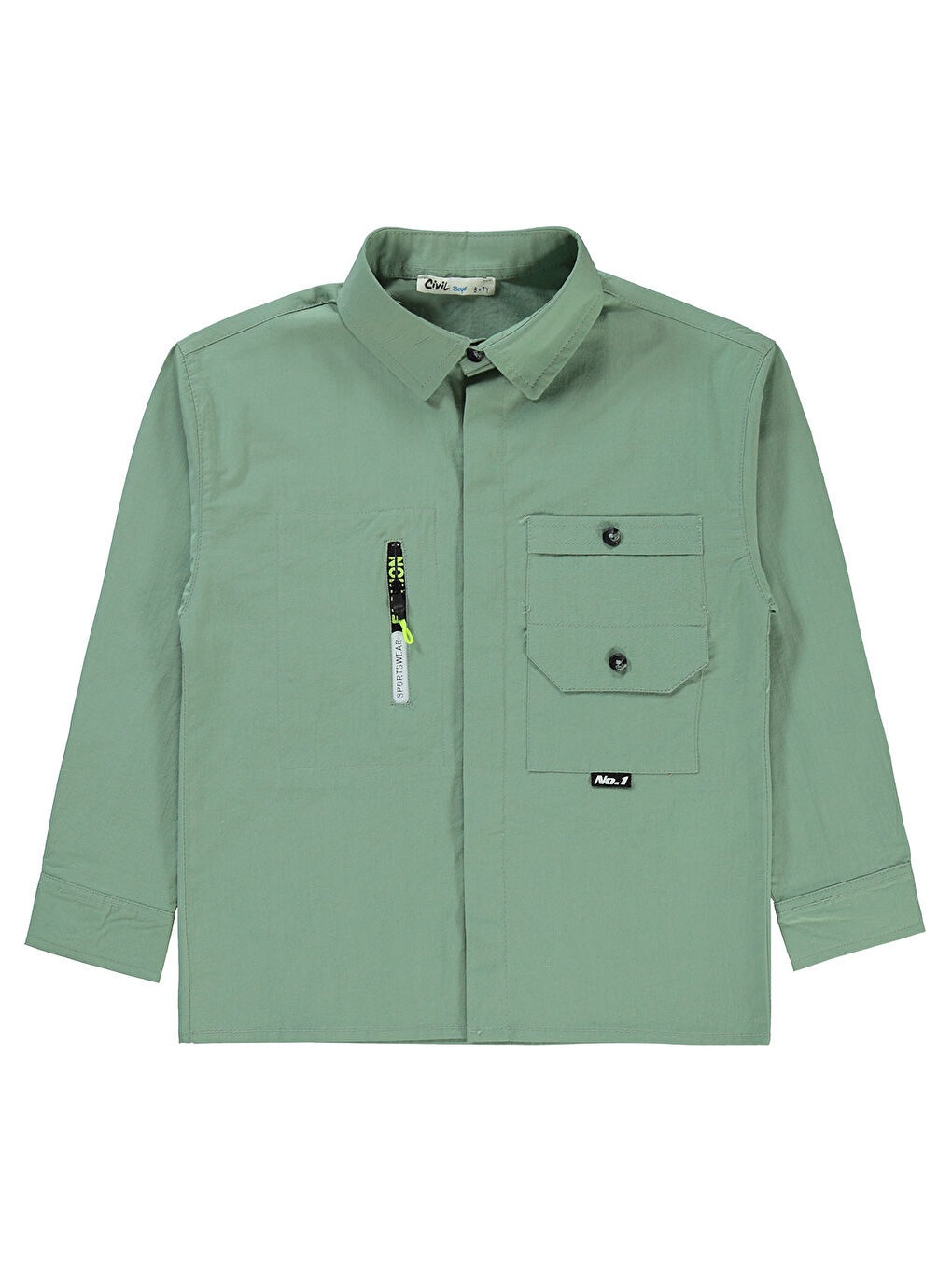 Boys Erkek Çocuk Gömlek 10-13 Yaş Soft Haki