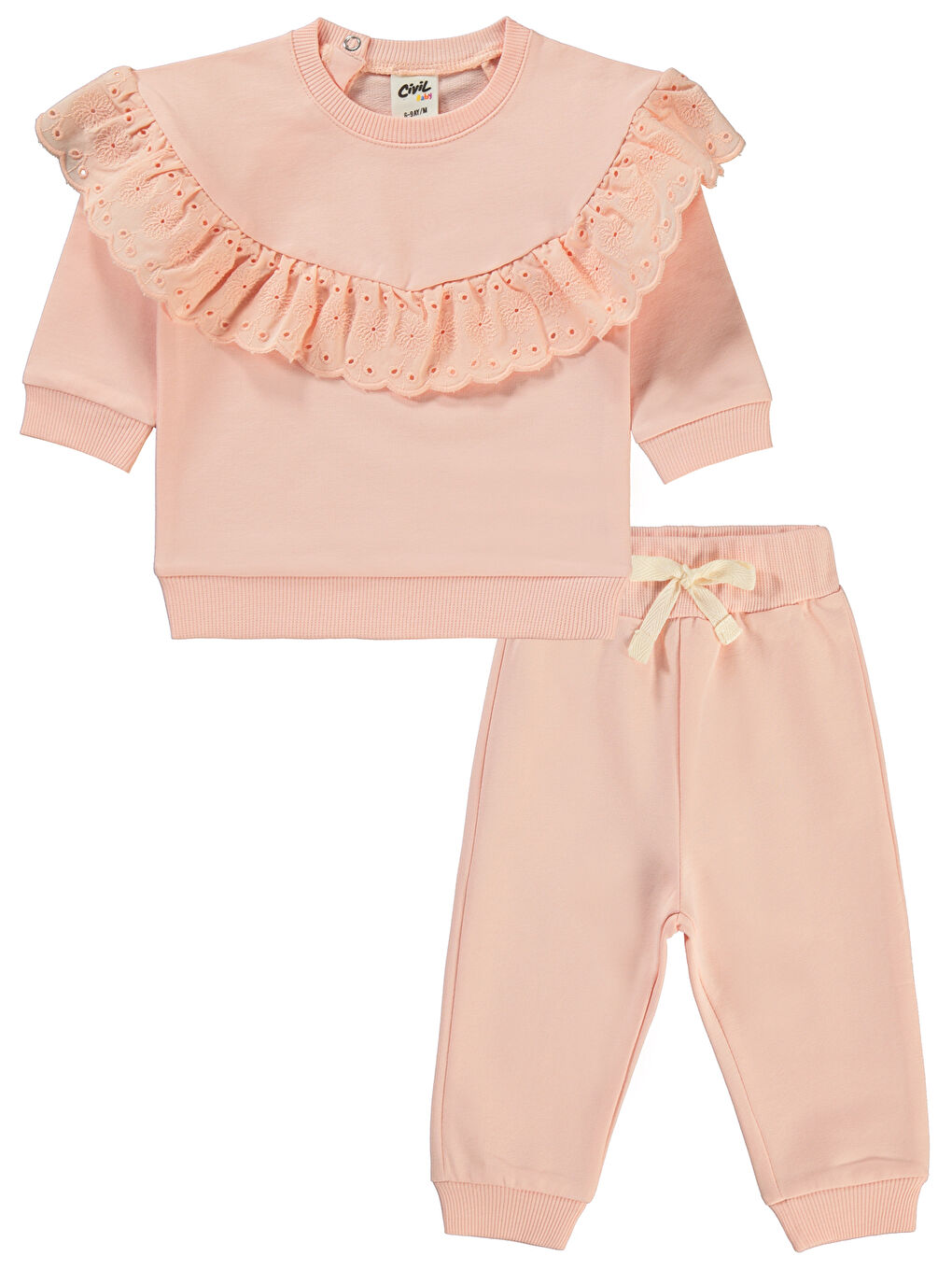 Pembe Baby Kız Bebek Takım 6-18 Ay Pudra