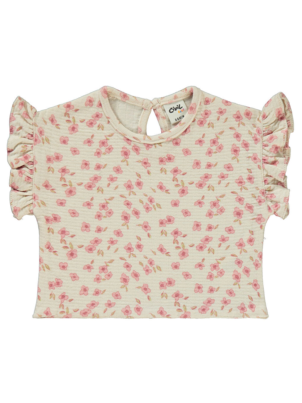 Baby Kız Bebek Şortlu Takım 6-18 Ay Bej-2