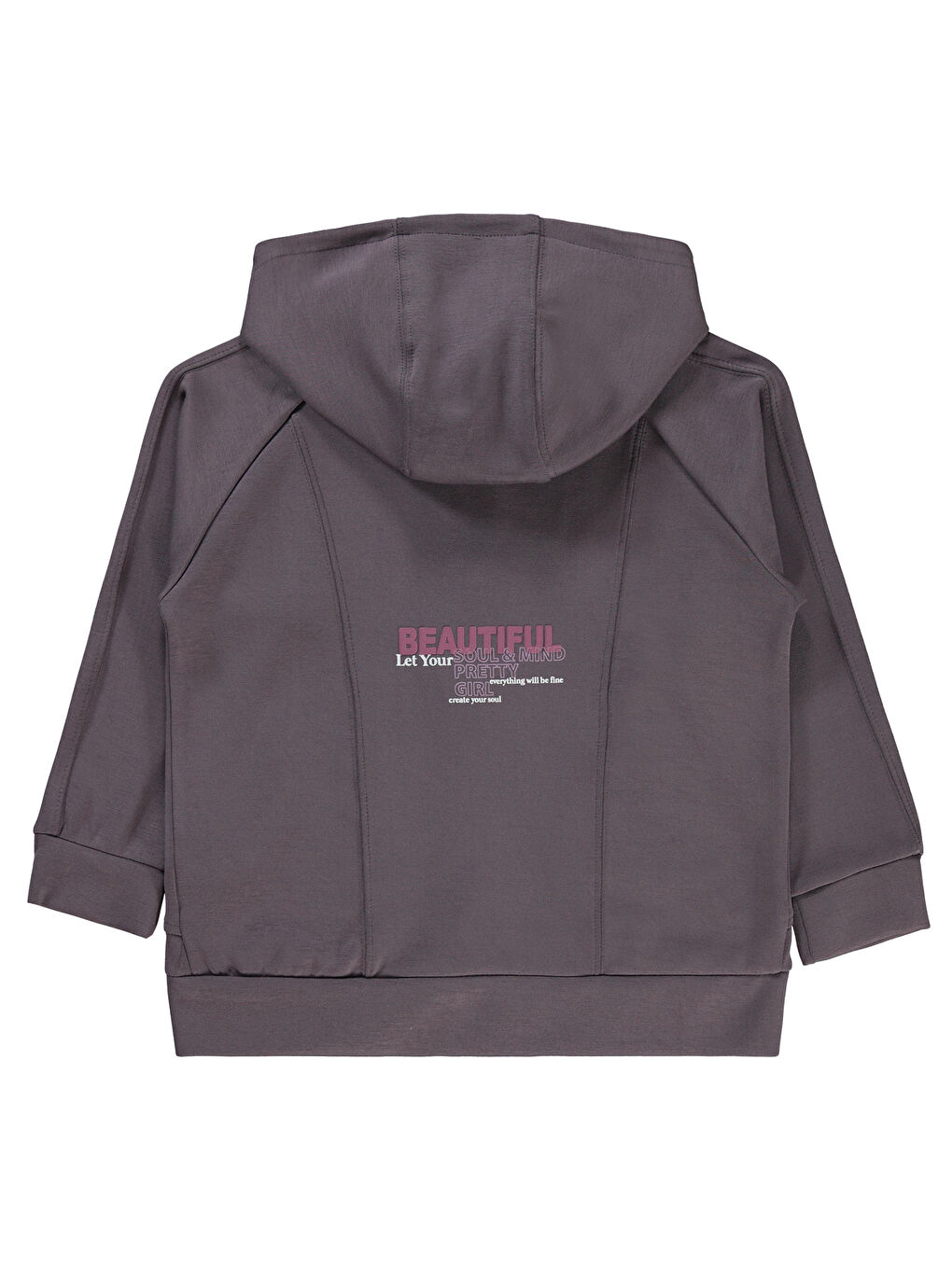 Gri Girls Kız Çocuk Hırka 6-9 Yaş Açık Füme-1