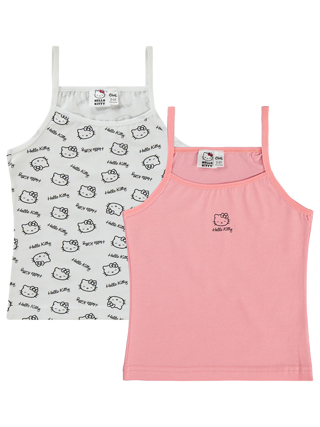 Hello Kitty Kız Çocuk 2'li Atlet Set 2-10 Yaş Pembe