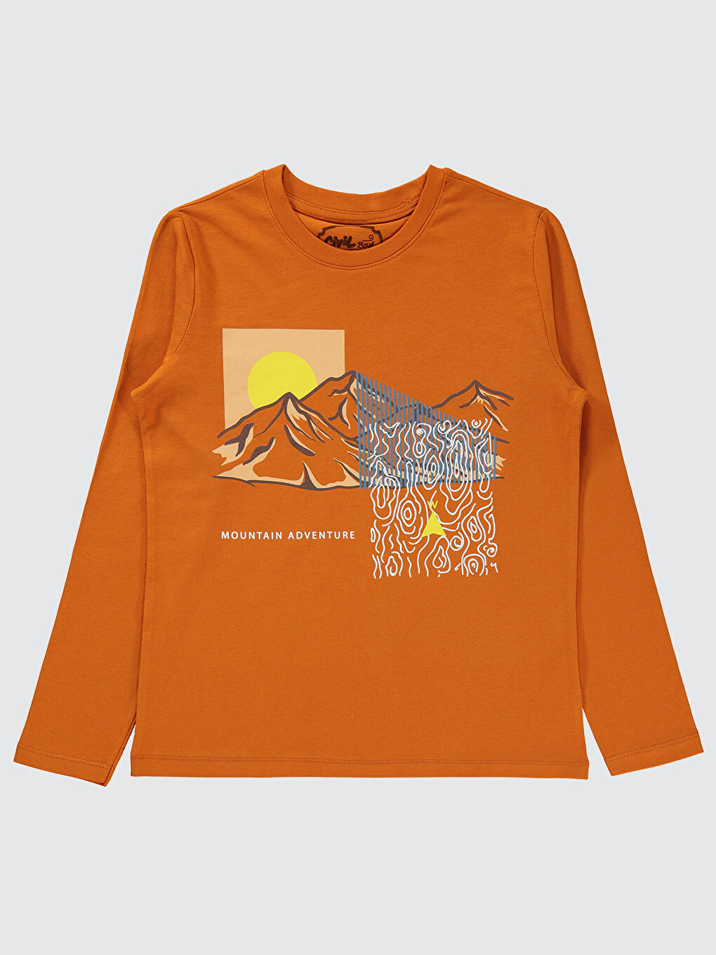 Turuncu Erkek Çocuk Sweatshirt 10-13 Yaş Koyu Oranj