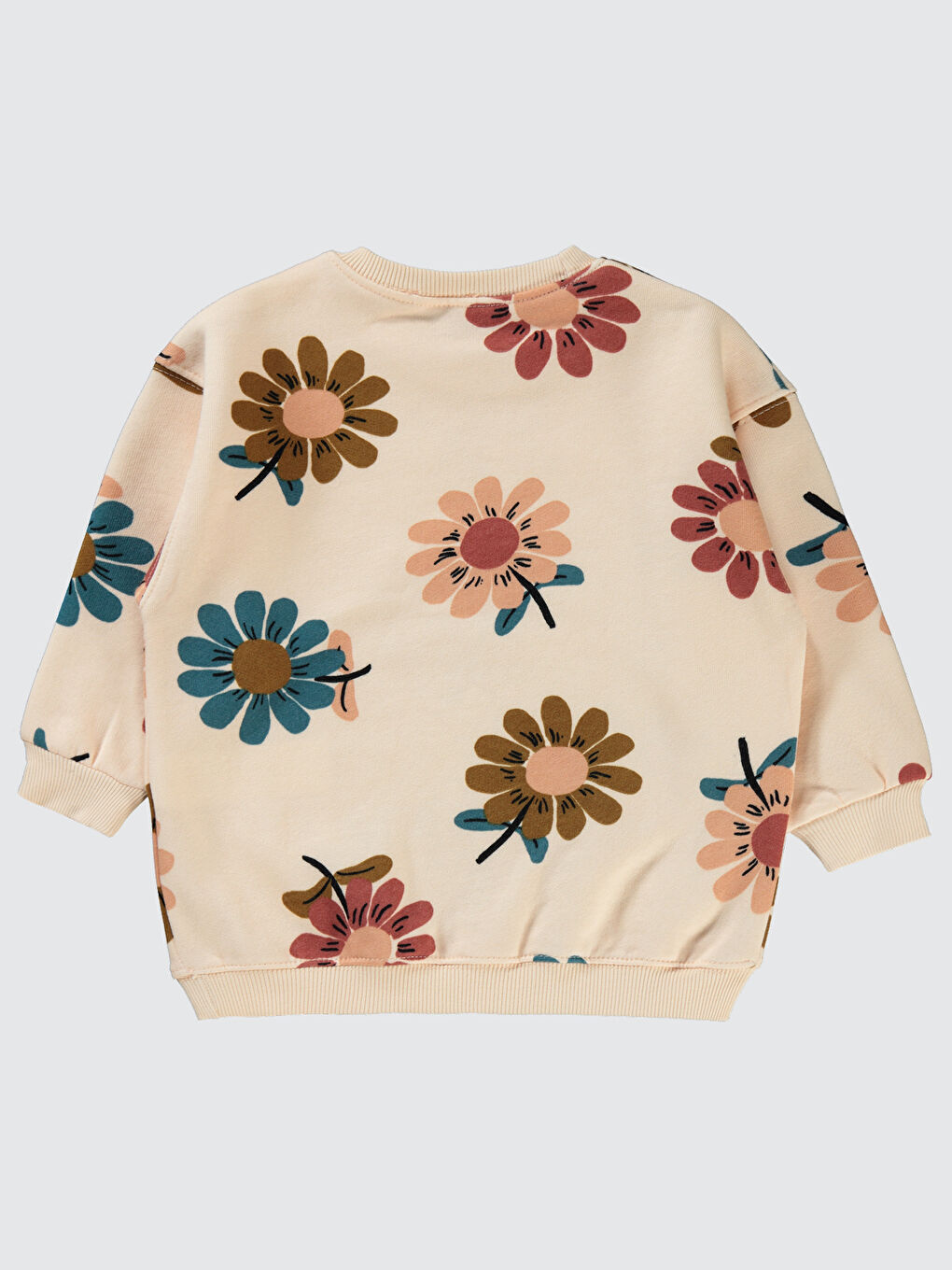 Pembe Kız Çocuk Sweatshirt 2-5 Yaş Somon-1