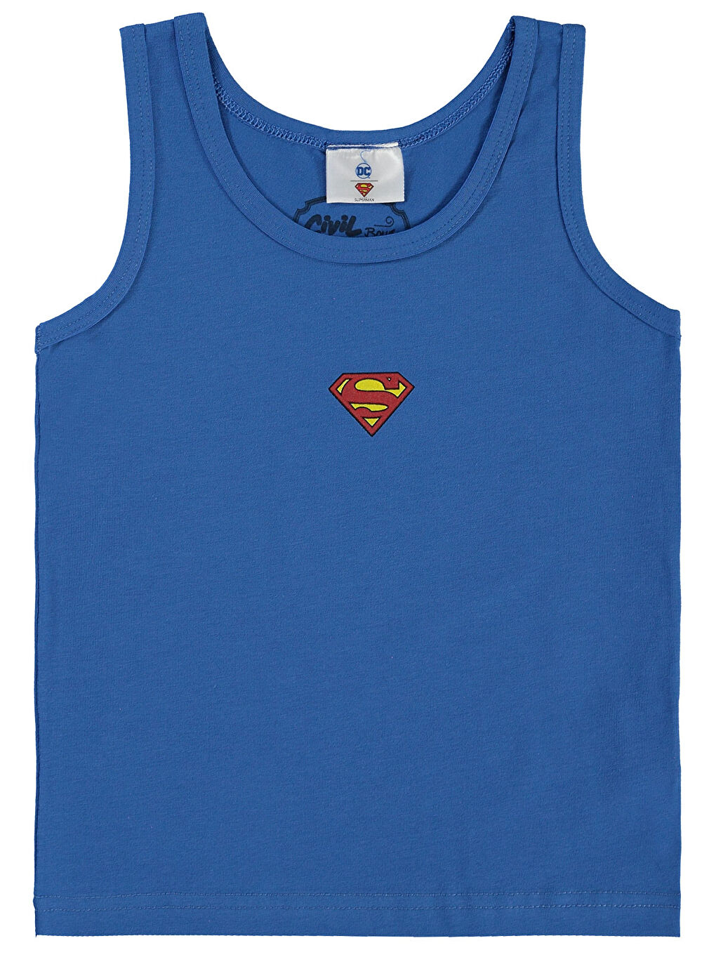 Süperman Erkek Çocuk 2'li Atlet Set 2-10 Yaş Mavi-2