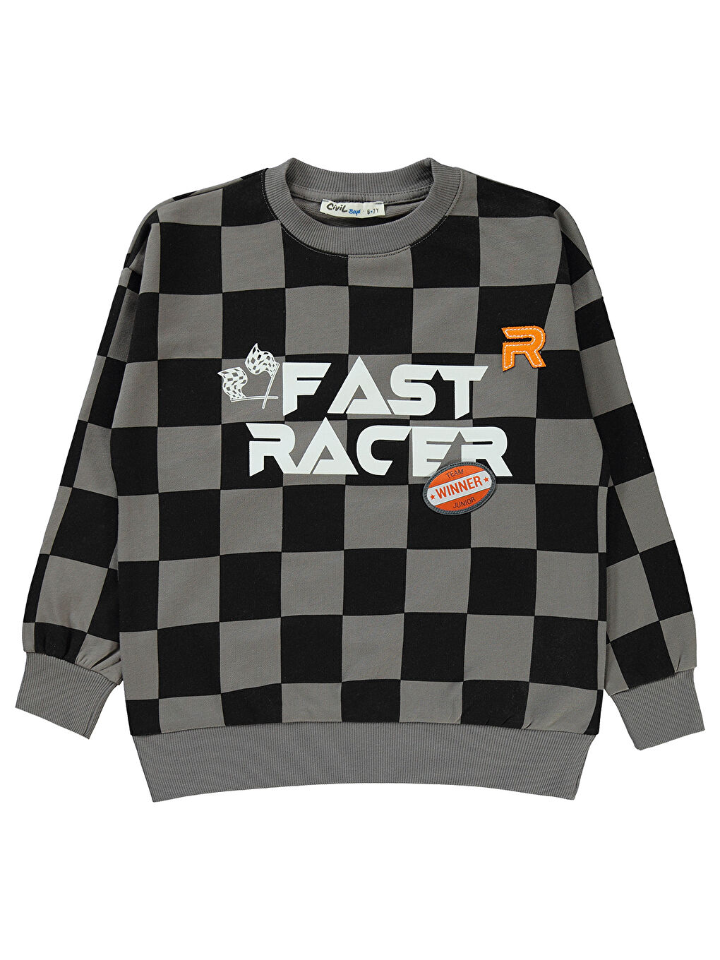 Boys Erkek Çocuk Sweatshirt 6-9 Yaş Antrasit