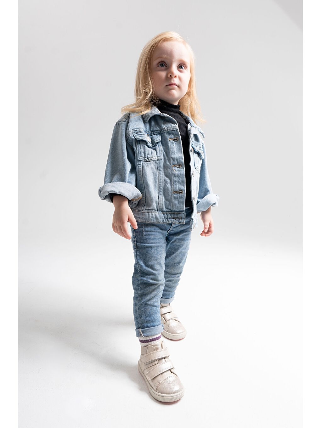 Gri Kız Çocuk Gümüş Hakiki Deri Anatomik İlk Adım Bot