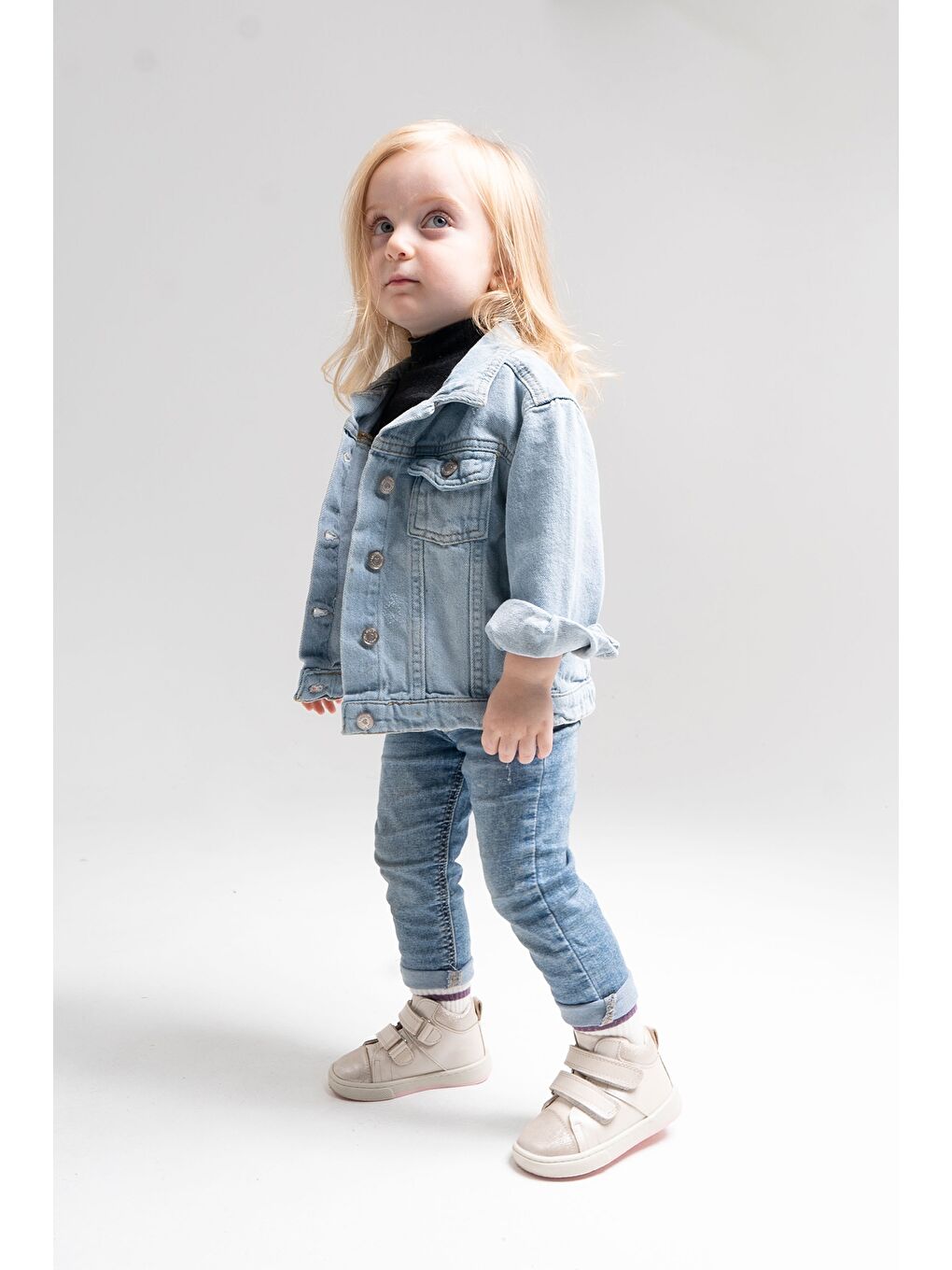 Gri Kız Çocuk Gümüş Hakiki Deri Anatomik İlk Adım Bot-1