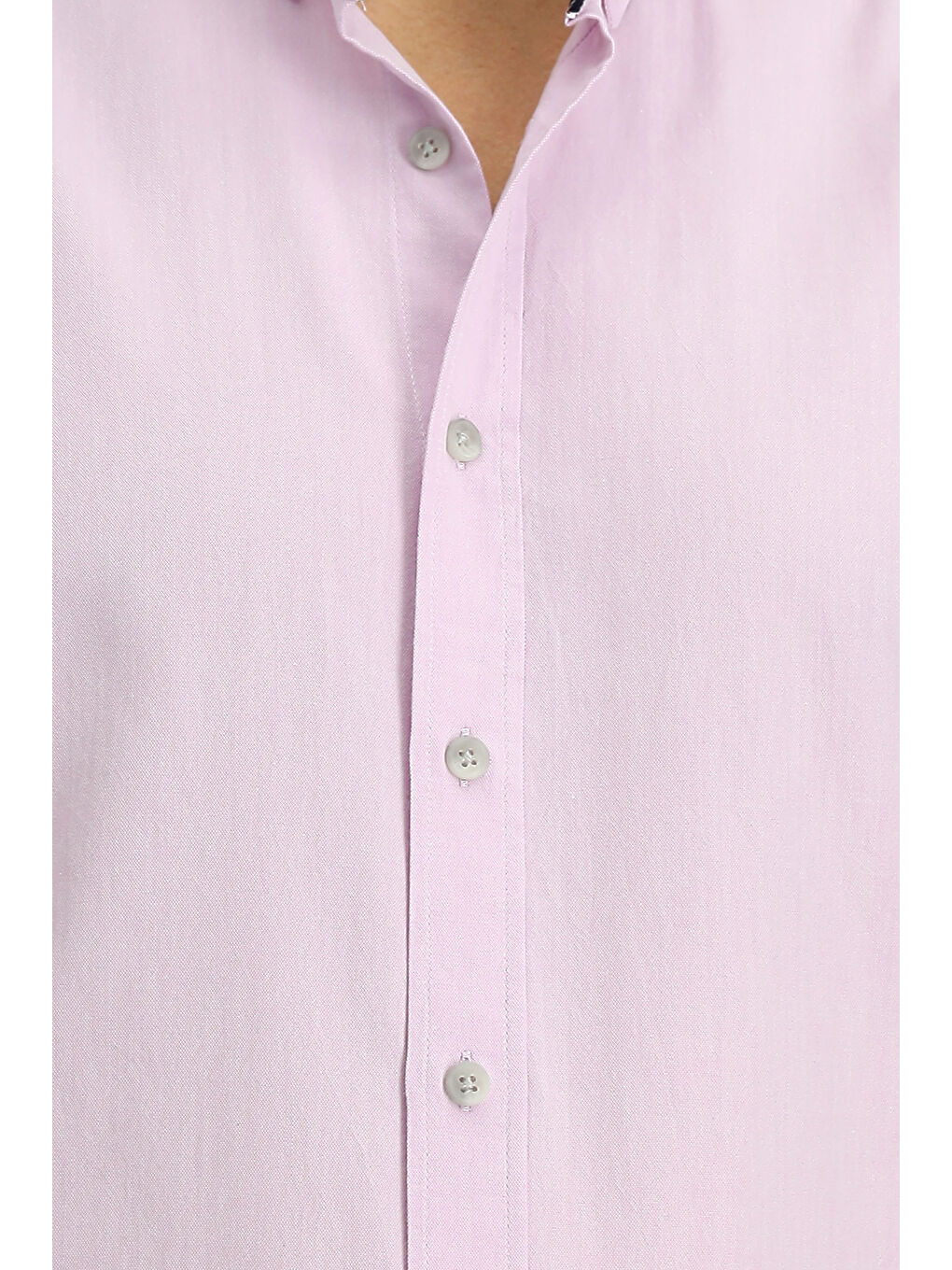 Pembe Uzun Kol Regular Fit Spor Pamuk Düğmeli Yaka Oxford %100 Pamuk Gömlek-4