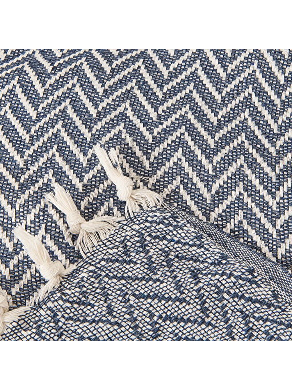 Soft Wicker Çift Kişilik Yatak Örtüsü - İndigo - 200x230 cm-3