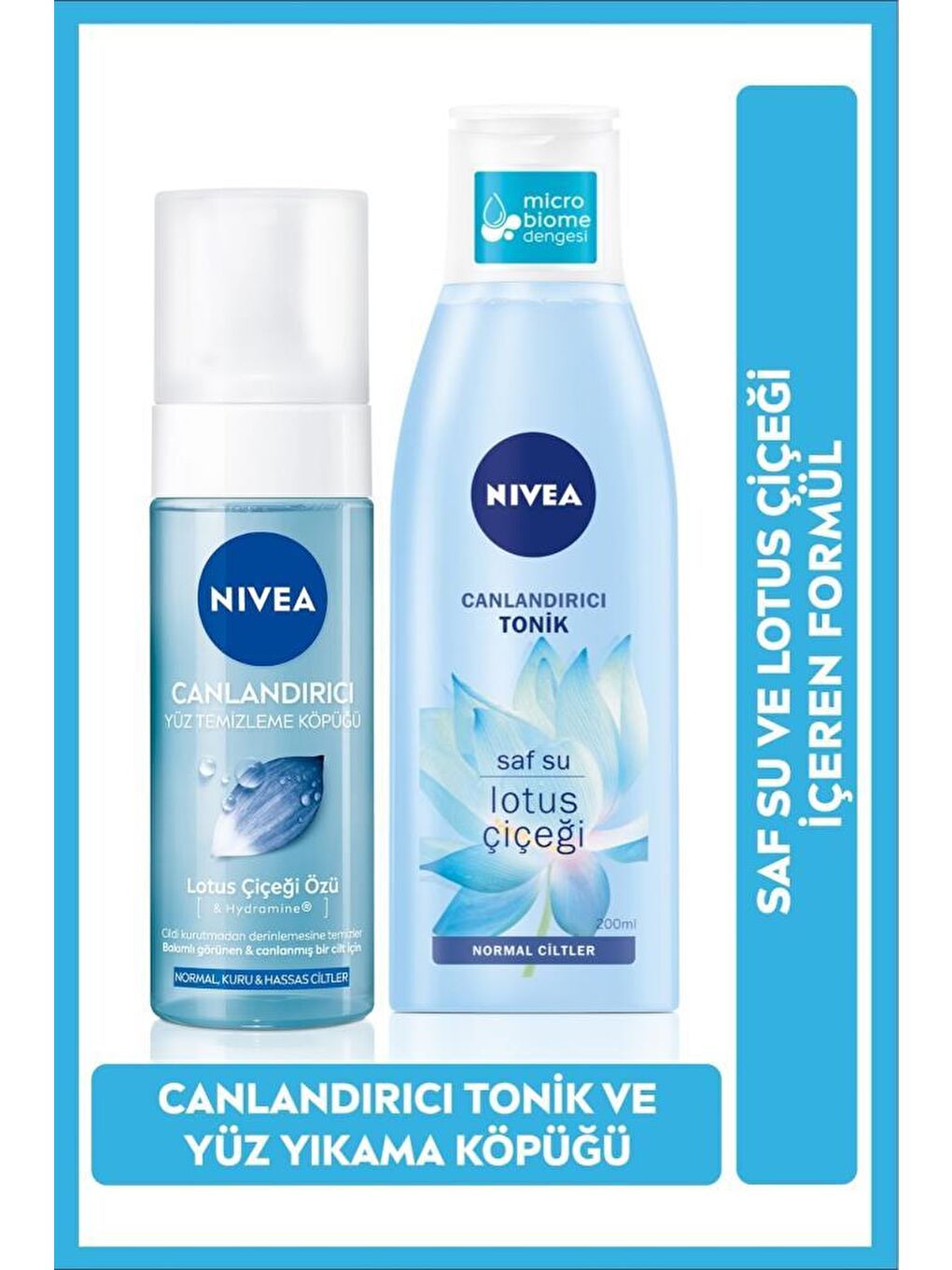 NIVEA Normal/Karma Ciltler İçin Canlandırıcı Yüz Yıkama Köpüğü 150 ml + Canlandırıcı Tonik 200 ml