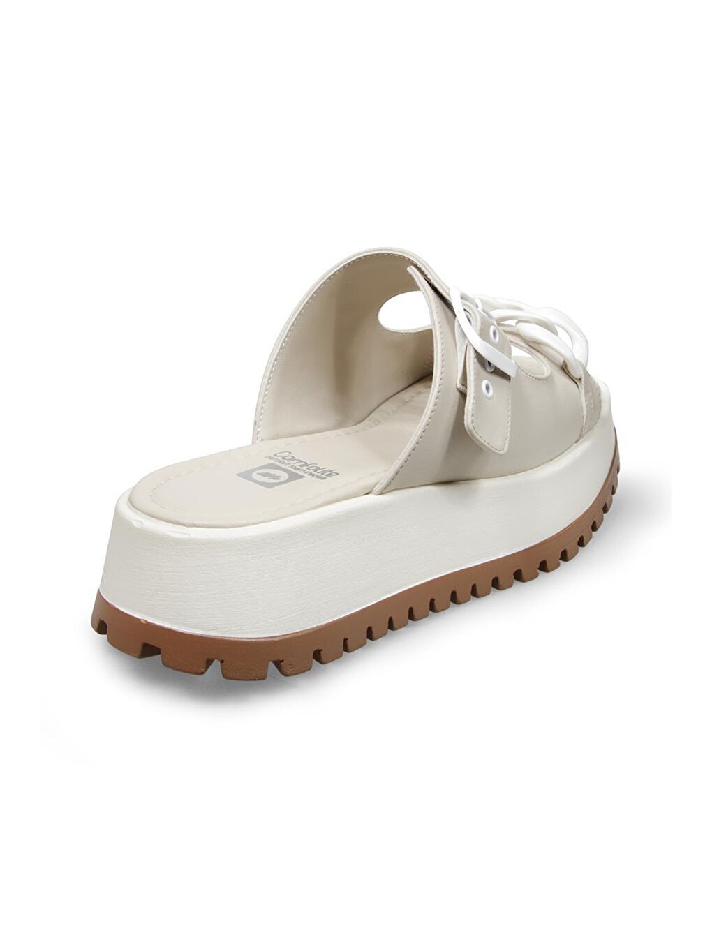 Bej Kadin  Terlik Ayakkabı-2