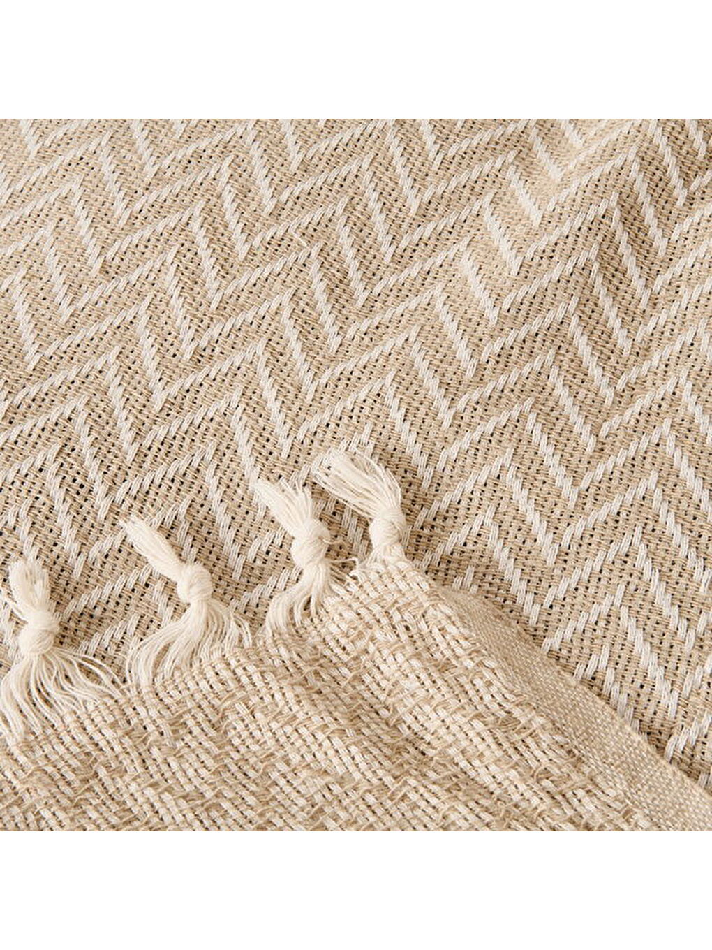Soft Wicker Çift Kişilik Yatak Örtüsü - Bej - 200x230 cm-5