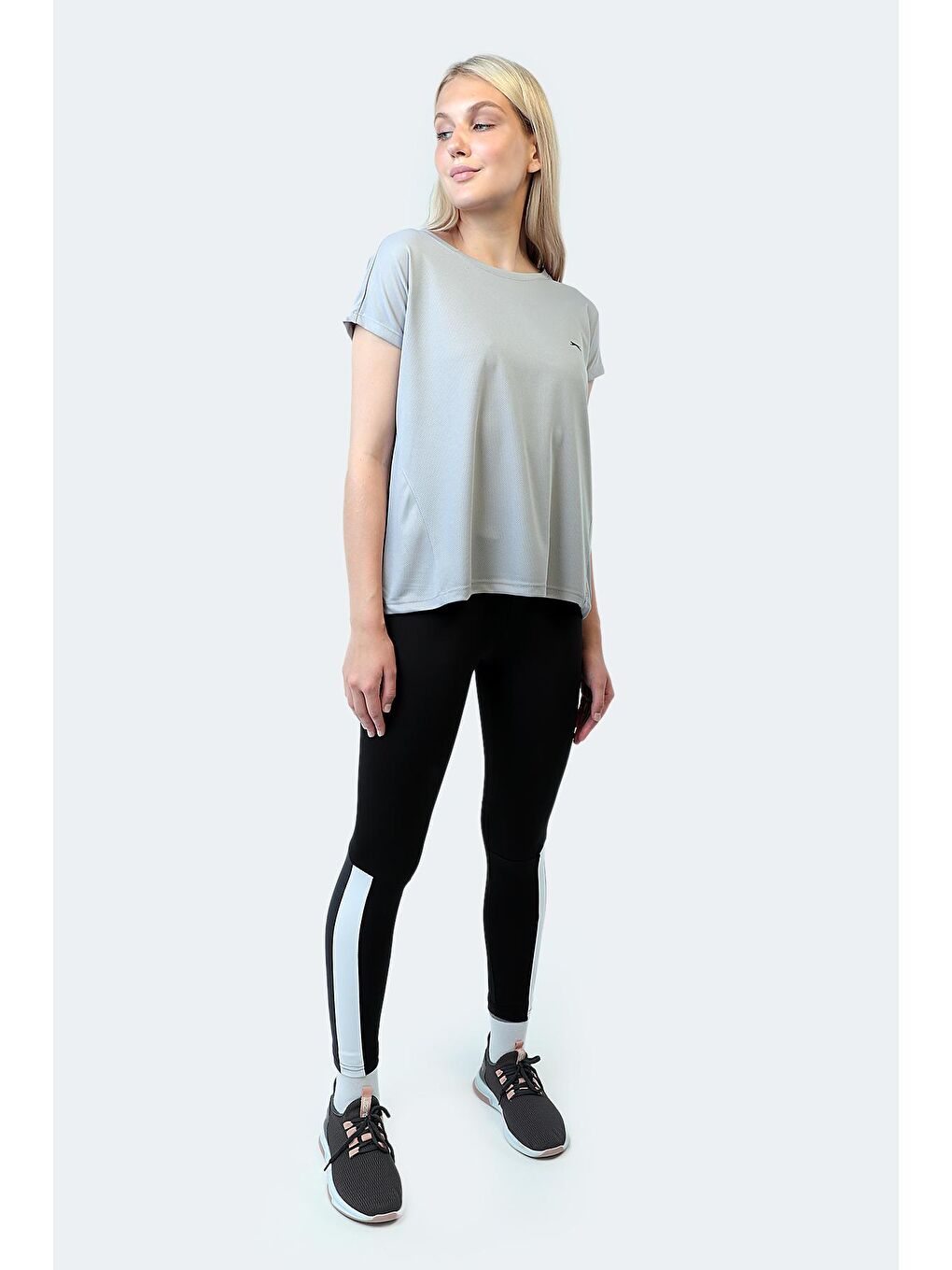 RASHAD I Kadın Tişört Gri-1