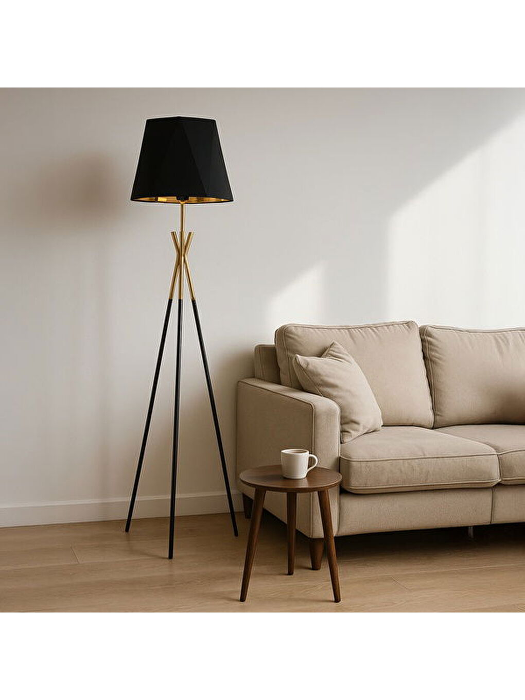 Lighting Polda Lambader - Siyah / Altın - 157 cm