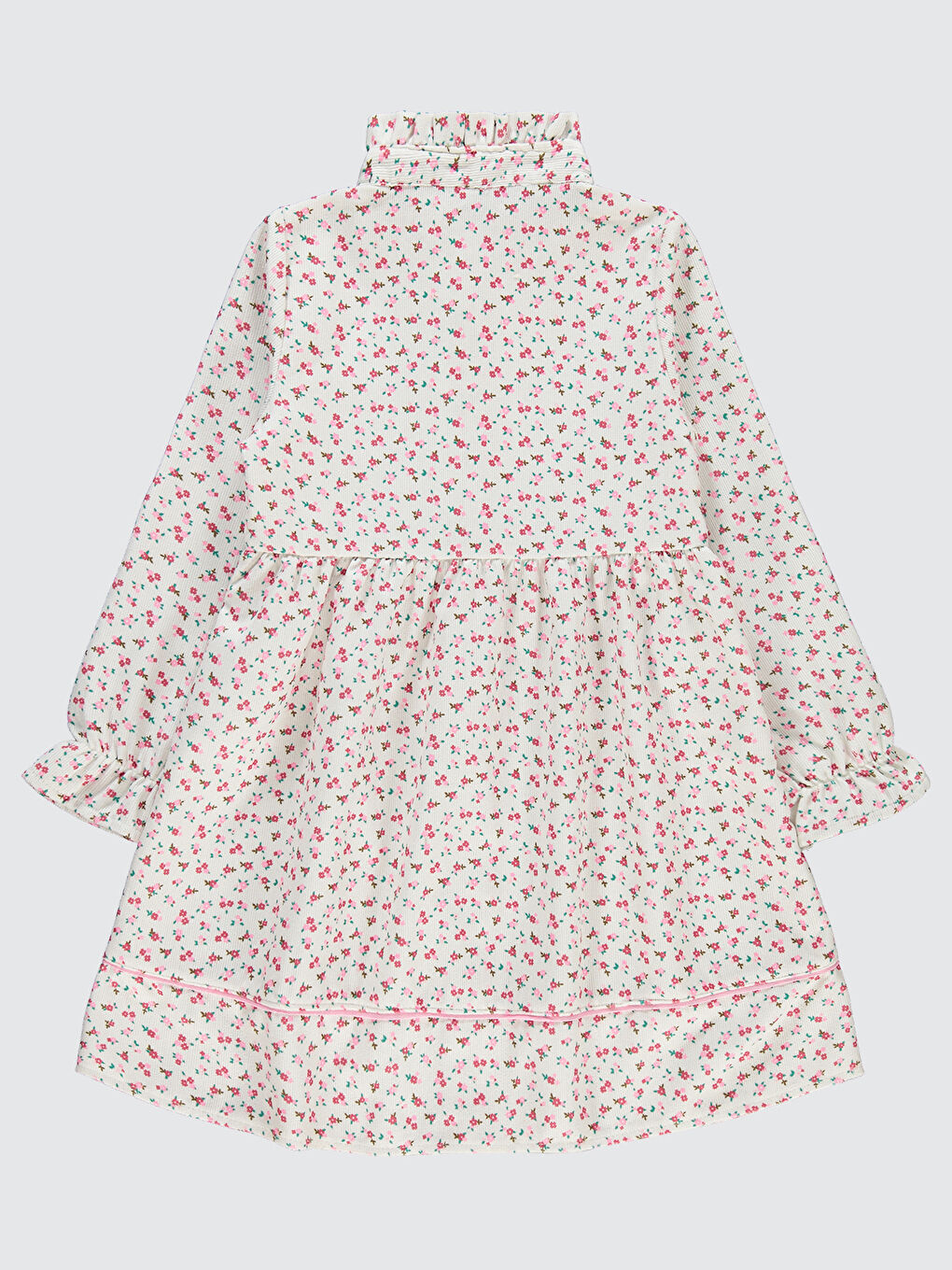 Kız Çocuk Elbise 6-9 Yaş Ekru-1