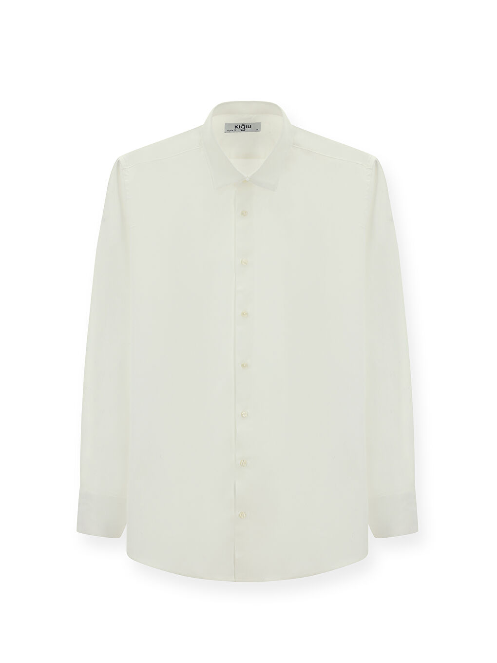 Beyaz Uzun Kol Regular Fit Desenli Pamuk Oxford Gömlek-5