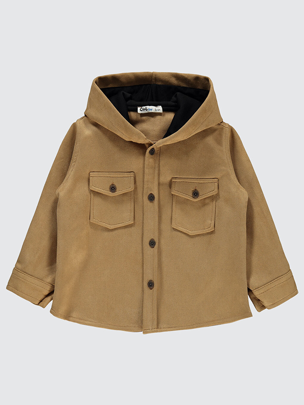 Bej Boys Erkek Çocuk Gömlek  Ceket 2-5 Yaş Taş Rengi
