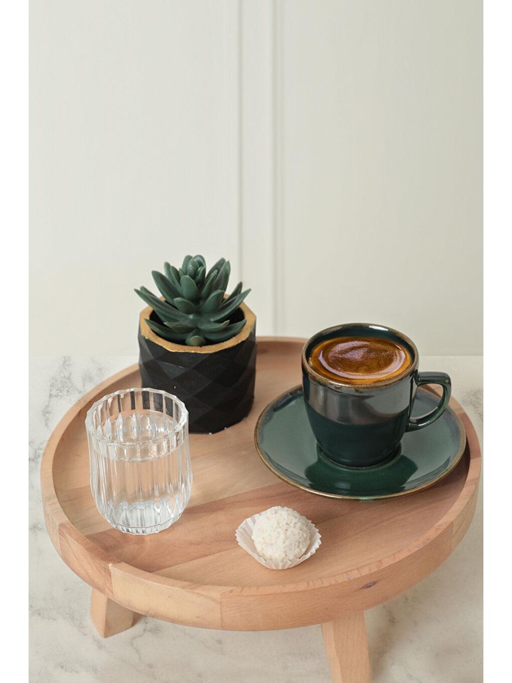 Yeşil Zümrüt Kahve Takımı 12 Parça 6 Kişilik-2