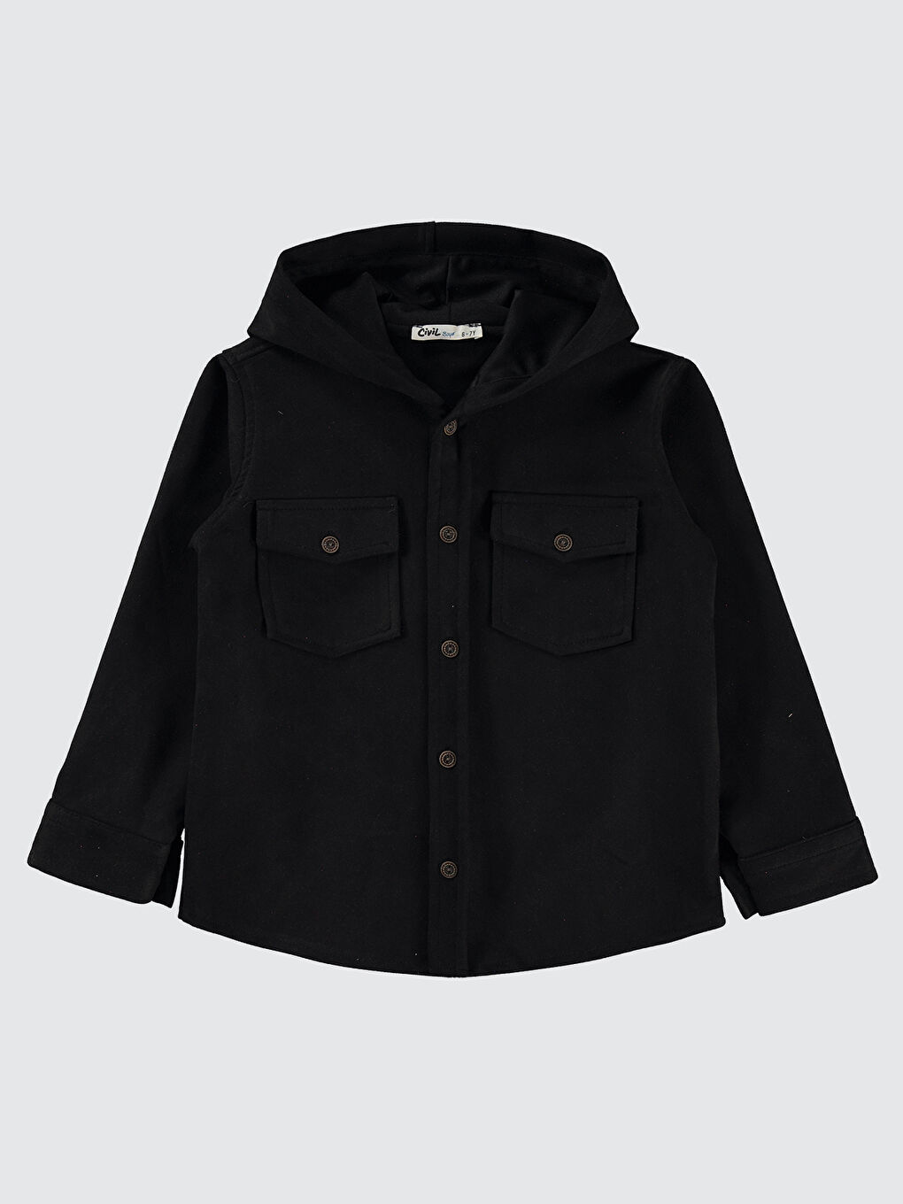 Kız Çocuk Gömlek Ceket 10-13 Yaş Siyah