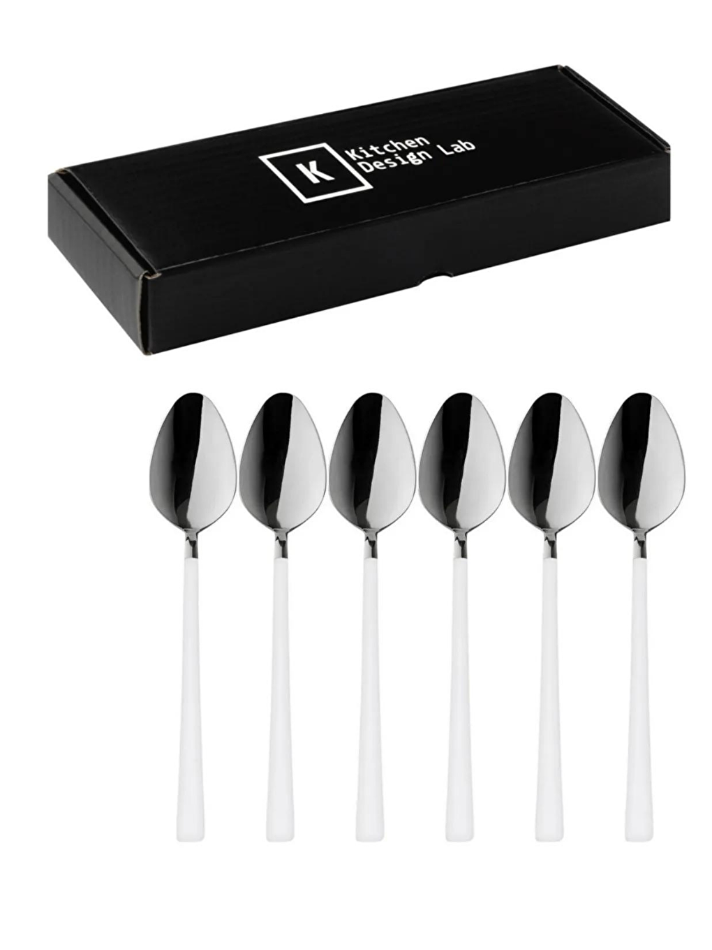 Parlak Gümüş Beyaz Tatlı Dondurma Kaşığı 6 Ade-2