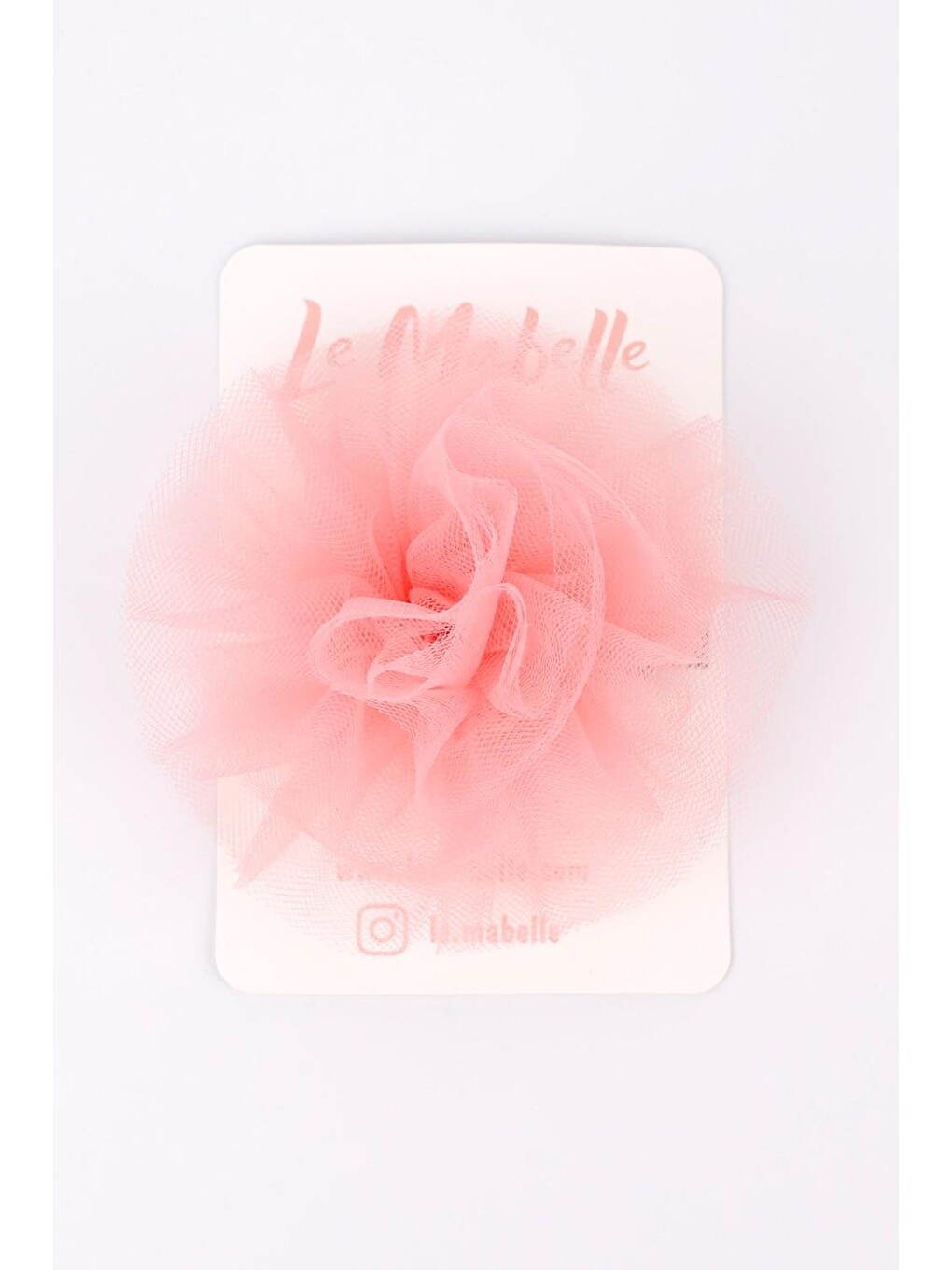 Pembe Somon  Tül Çiçek Kız Çocuk Klips Toka