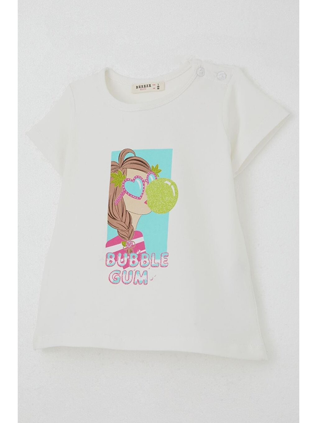 Kız Çocuk Taytlı Takım Sakız Kraliçesi Kız Baskılı Ekru (1.5-5 Yaş)-6