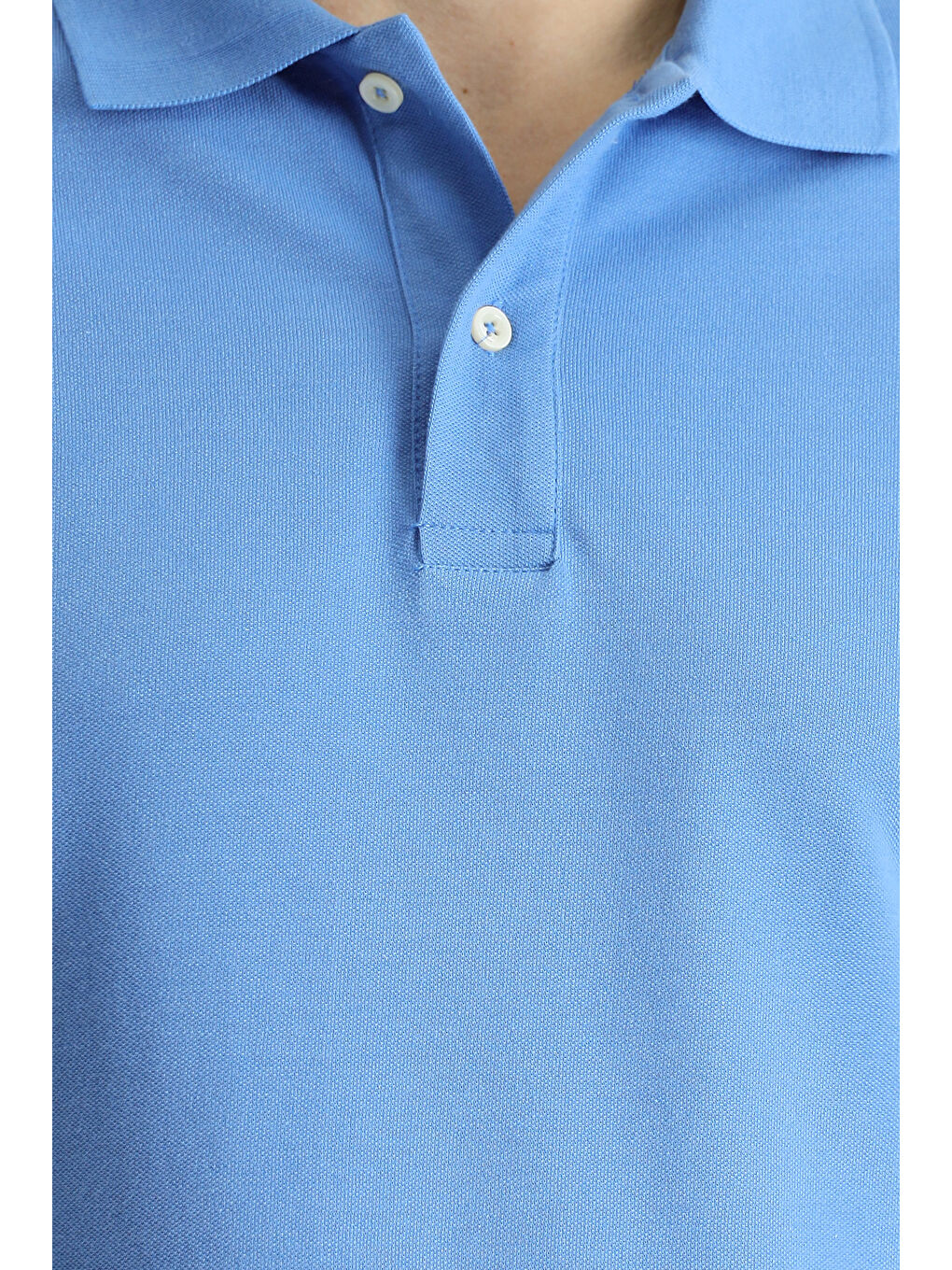 Mavi Polo Yaka Regular Fit Nakışlı Pamuk %100 Pamuk Tişört-5