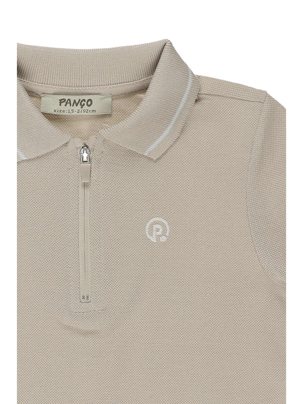 Erkek Bebek Bej Polo Yaka Tişört-2