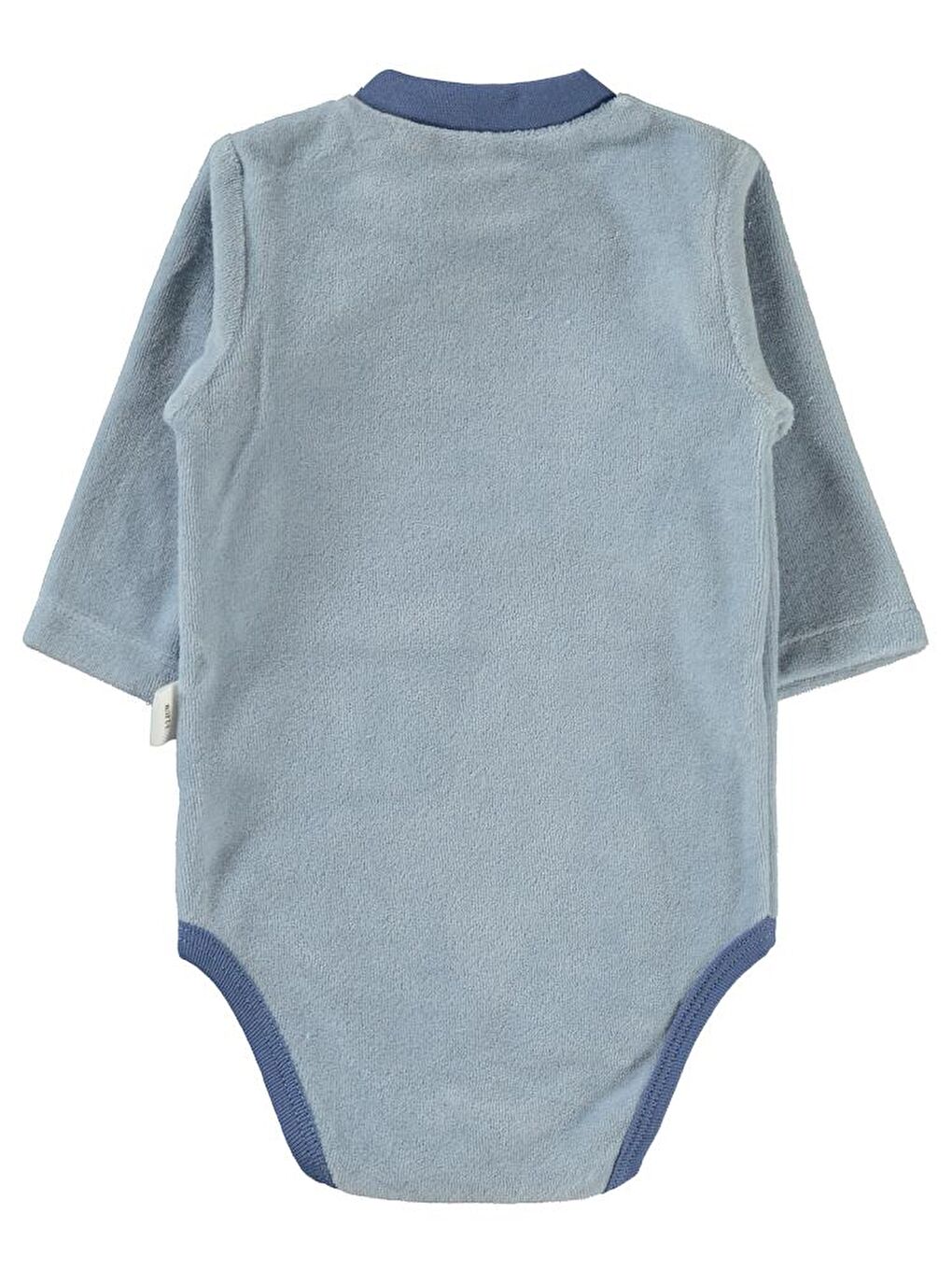 İndigo Baby Dinozor Baskılı 1-18 Ay Çıtçıtlı Badi - Mavi 9-12 Ay-1