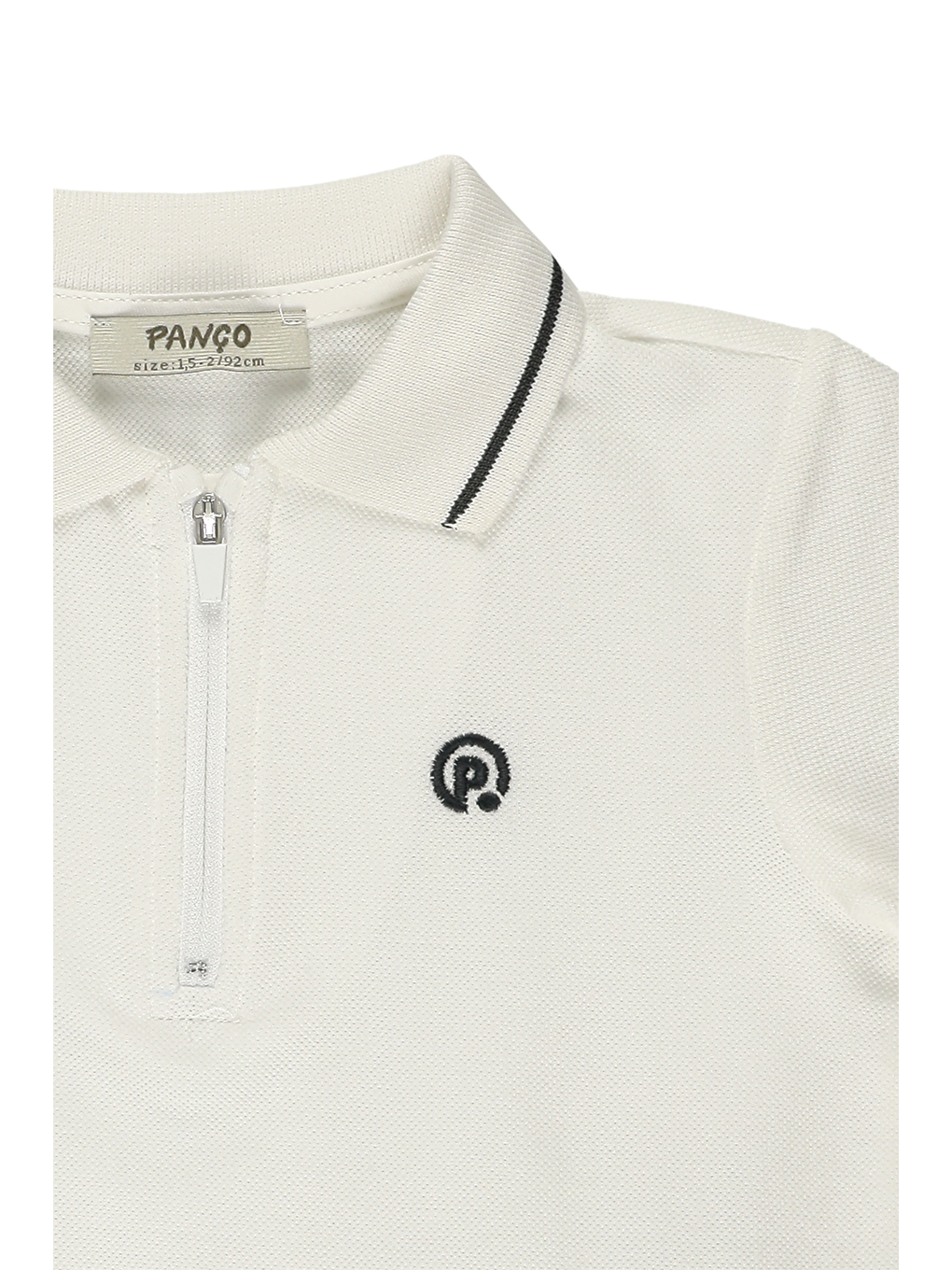 Erkek Bebek Beyaz Polo Yaka Tişört-2