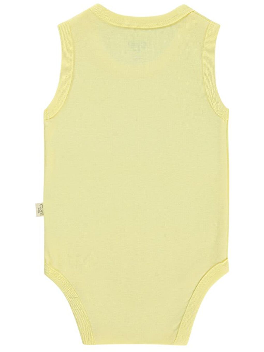 Baby Düz Renkli 1-3 Yaş Çıtçıtlı Badi - Sarı 24-36 Ay-1