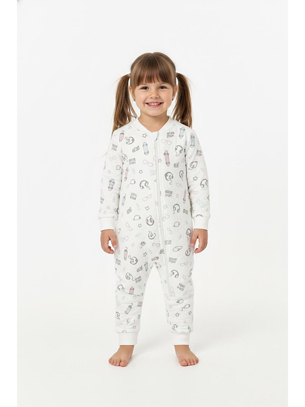 Unisex Çift Kat Pamuk Elyafsız Uyku Tulumu - Beyaz-1