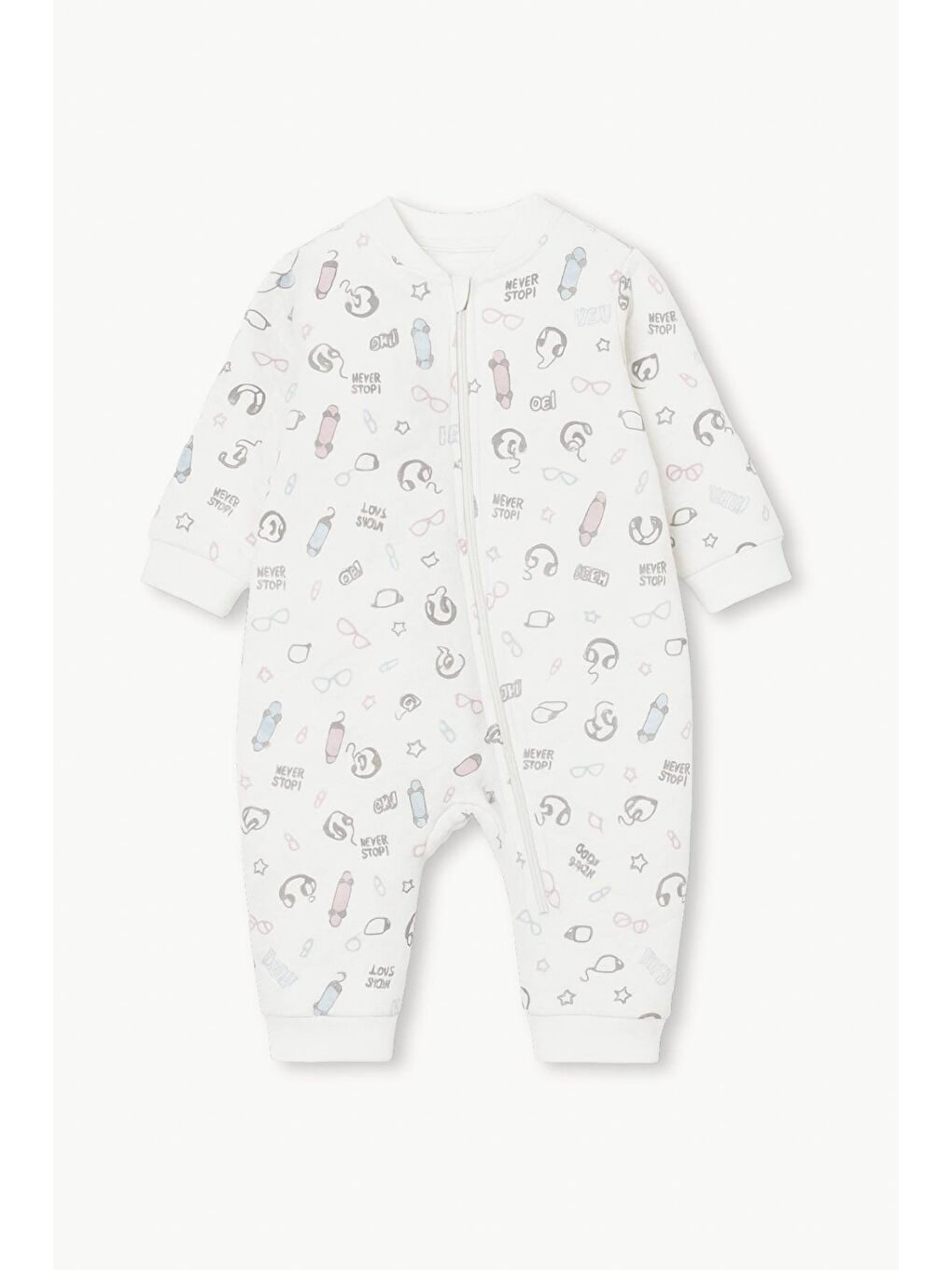 Unisex Çift Kat Pamuk Elyafsız Uyku Tulumu - Beyaz-2