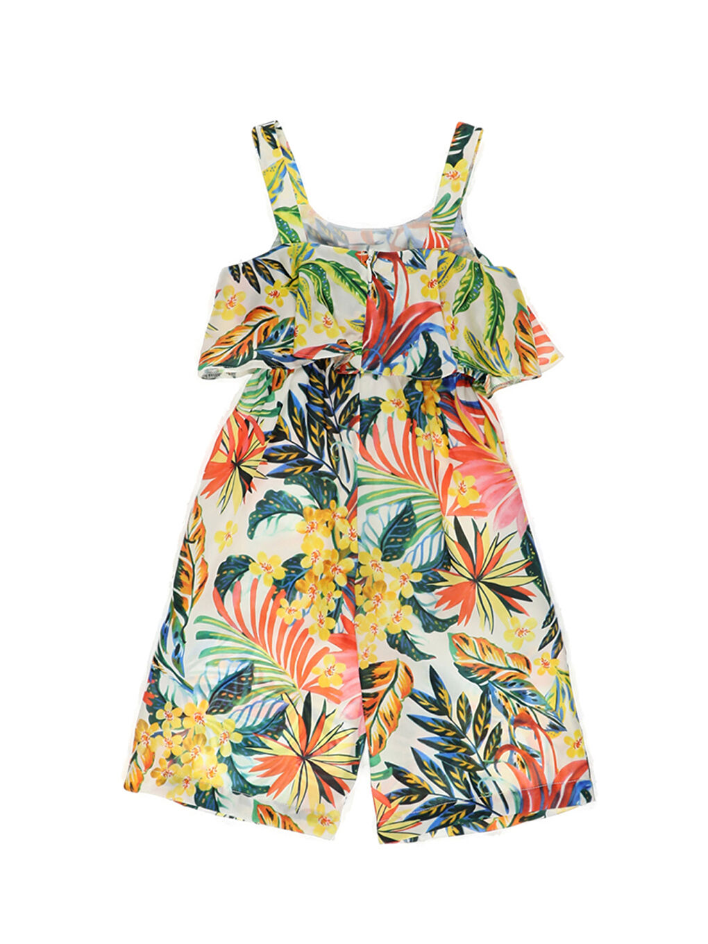 Sarı Kız Çocuk Desenli Salopet-1