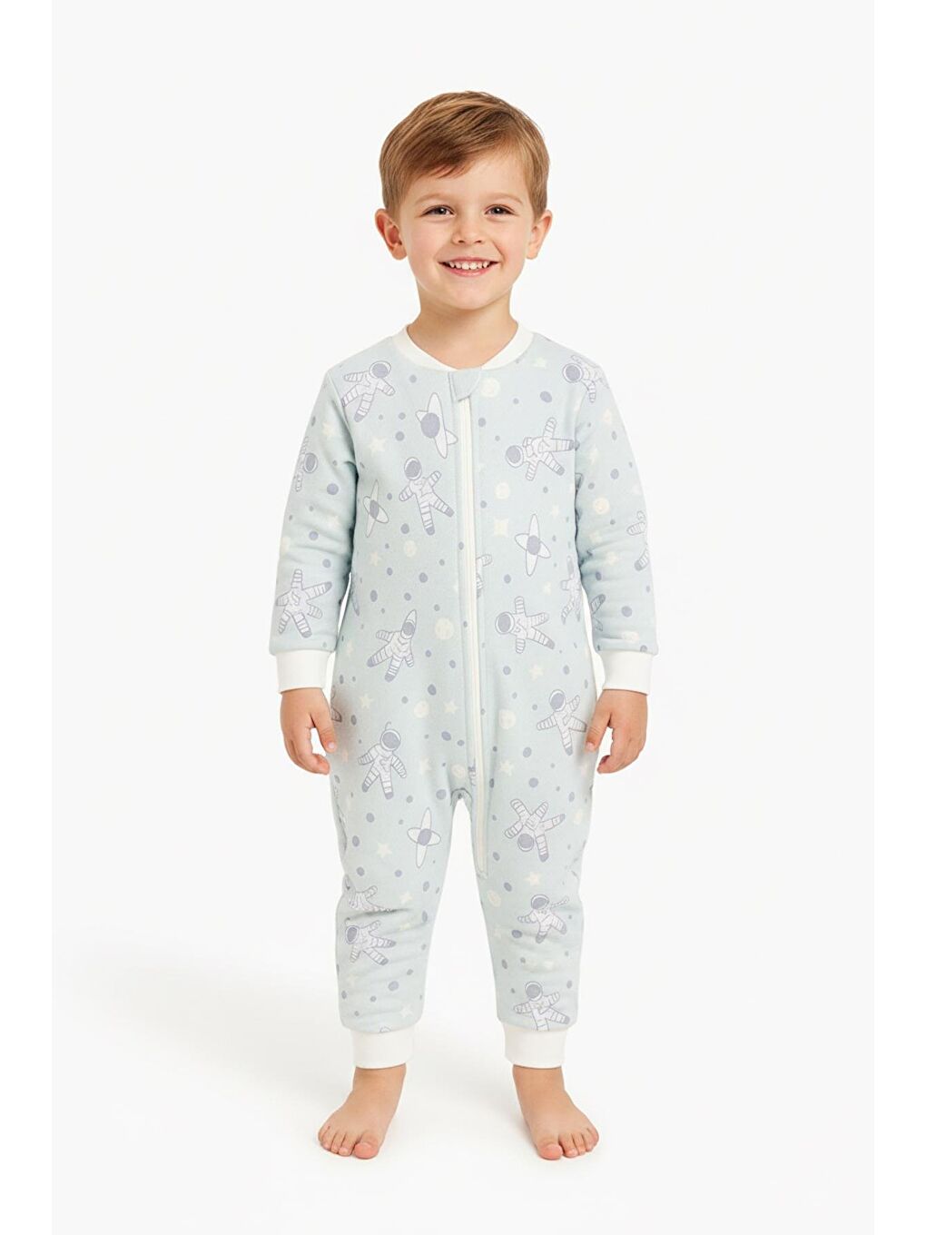 Unisex Çift Kat Pamuk Elyafsız Uyku Tulumu - Gri