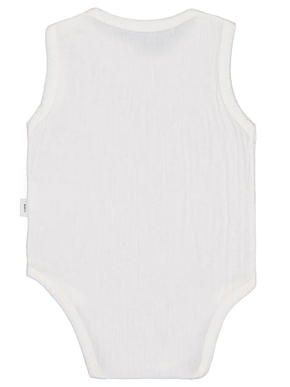 Baby Ayıcık Baskılı 1-18 Ay Çıtçıtlı Badi - Ekru 9-12 Ay