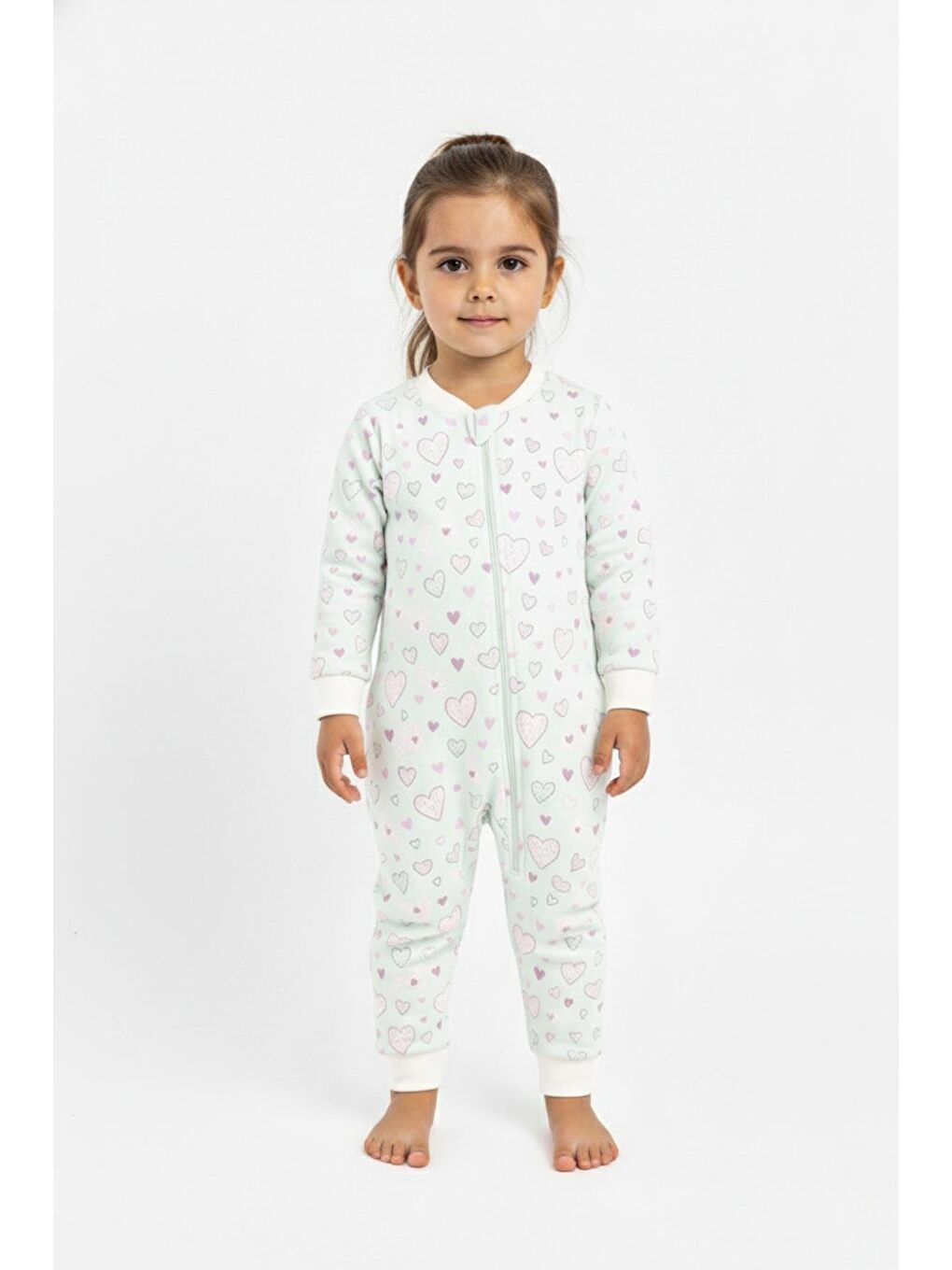 Yeşil Unisex Çift Kat Pamuk Elyafsız Uyku Tulumu - Mint