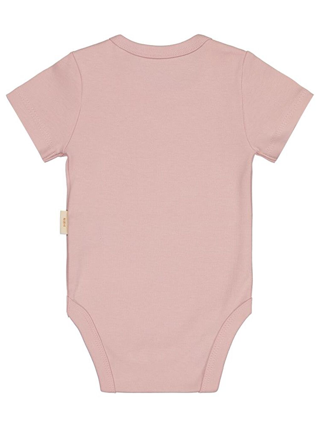 Baby Organik Pamuklu K Kol 0-18 Ay Çıtçıtlı Badi - Pembe 18-24 Ay
