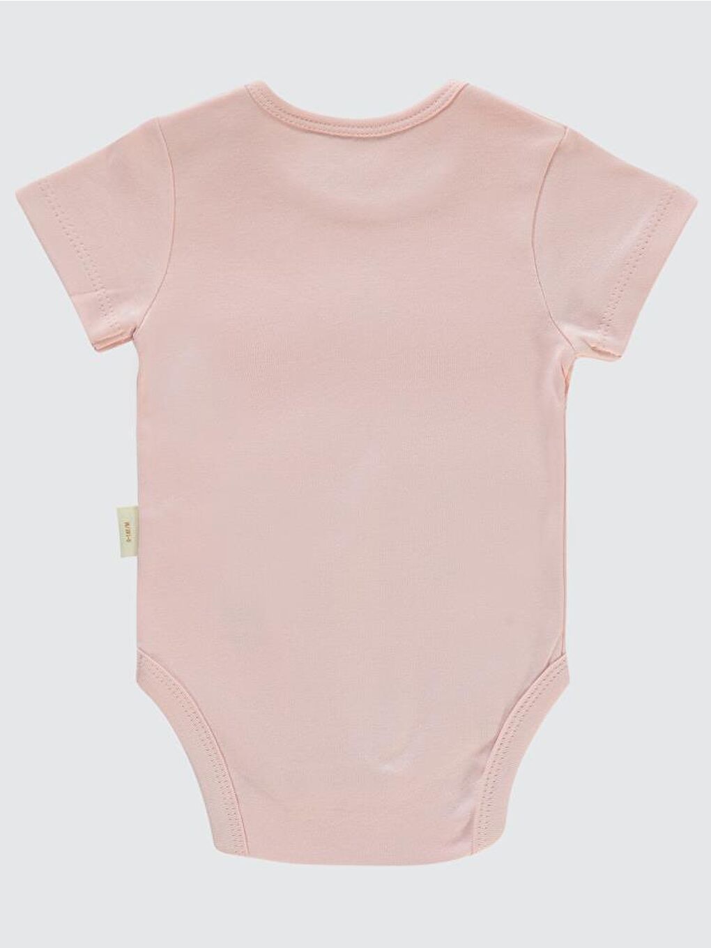 Baby Organik Pamuklu K Kol 0-18 Ay Çıtçıtlı Badi - Pembe 18-24 Ay-3