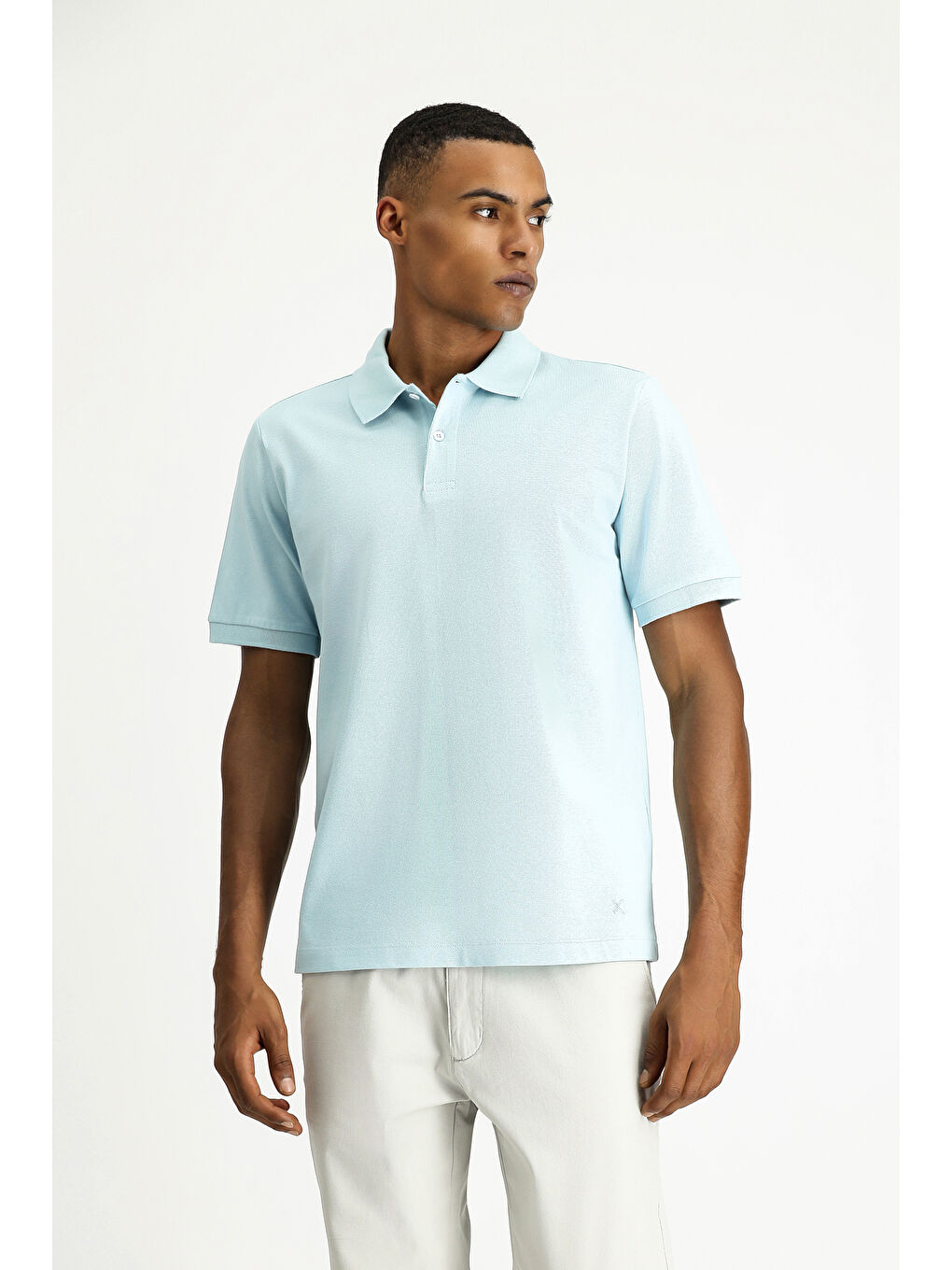 Mavi Polo Yaka Regular Fit Nakışlı Pamuk %100 Pamuk Tişört-2